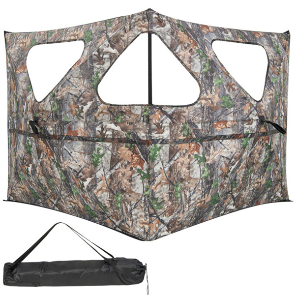 2-Panel See-Through Hunting Blind - Pop-Up Design with 3 Shoot Through Ports-12