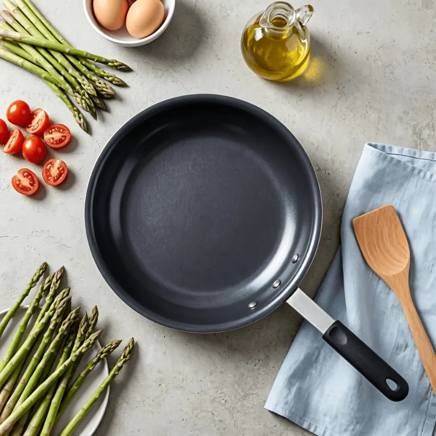 Ceramic Nonstick Egg Pan, Aluminum Frying Pan with Stainless Steel Base, Oven Safe, Dishwasher Safe Skillet image 13