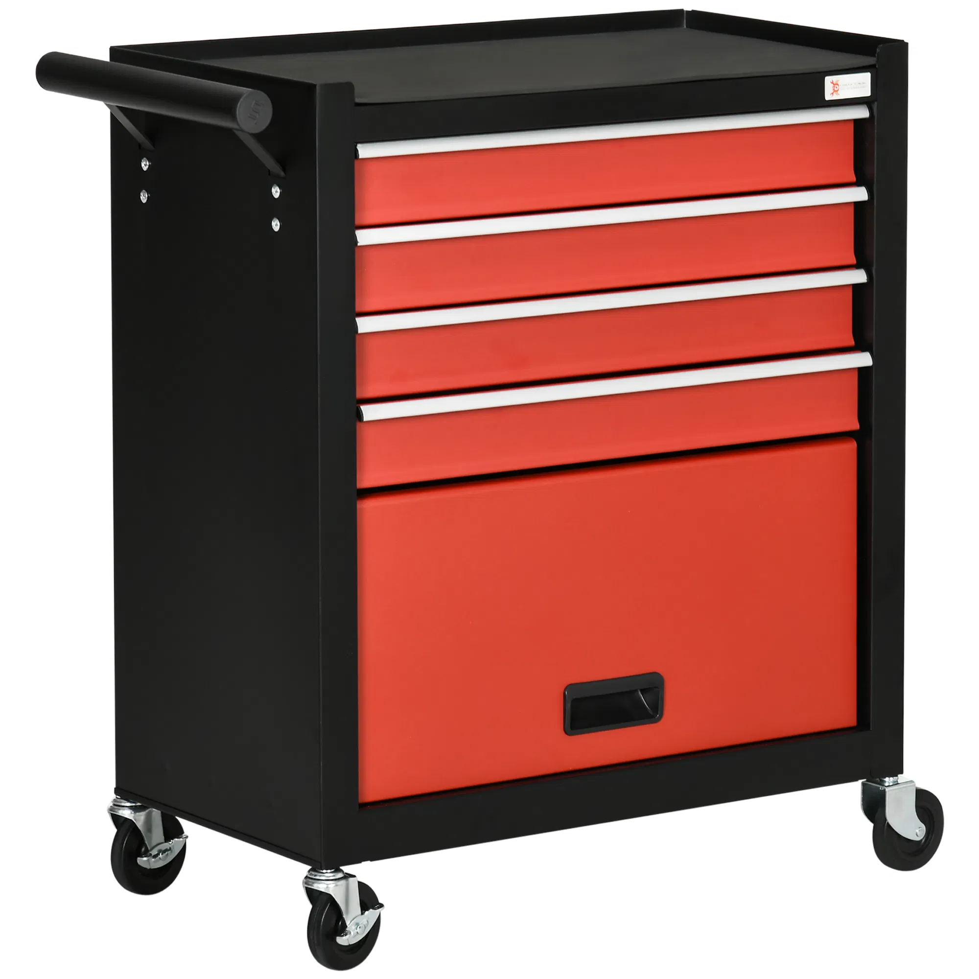 Tool Box Storage Cabinet 4-Drawer Rolling Wheels Portable Organizer Garage Workshop Toolbox