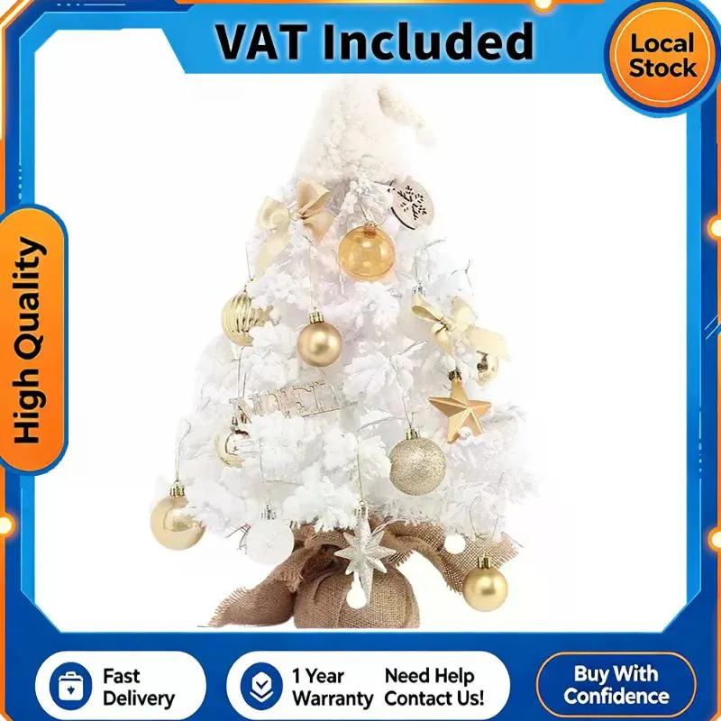 Ornament Set 45CM Height Tabletop Christmas Tree Mini PVC Artificial