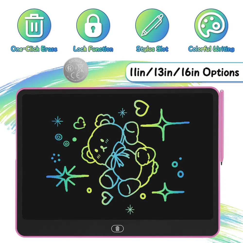 LCD Writing Tablet for Kids, Reusable Doodle Board image 14