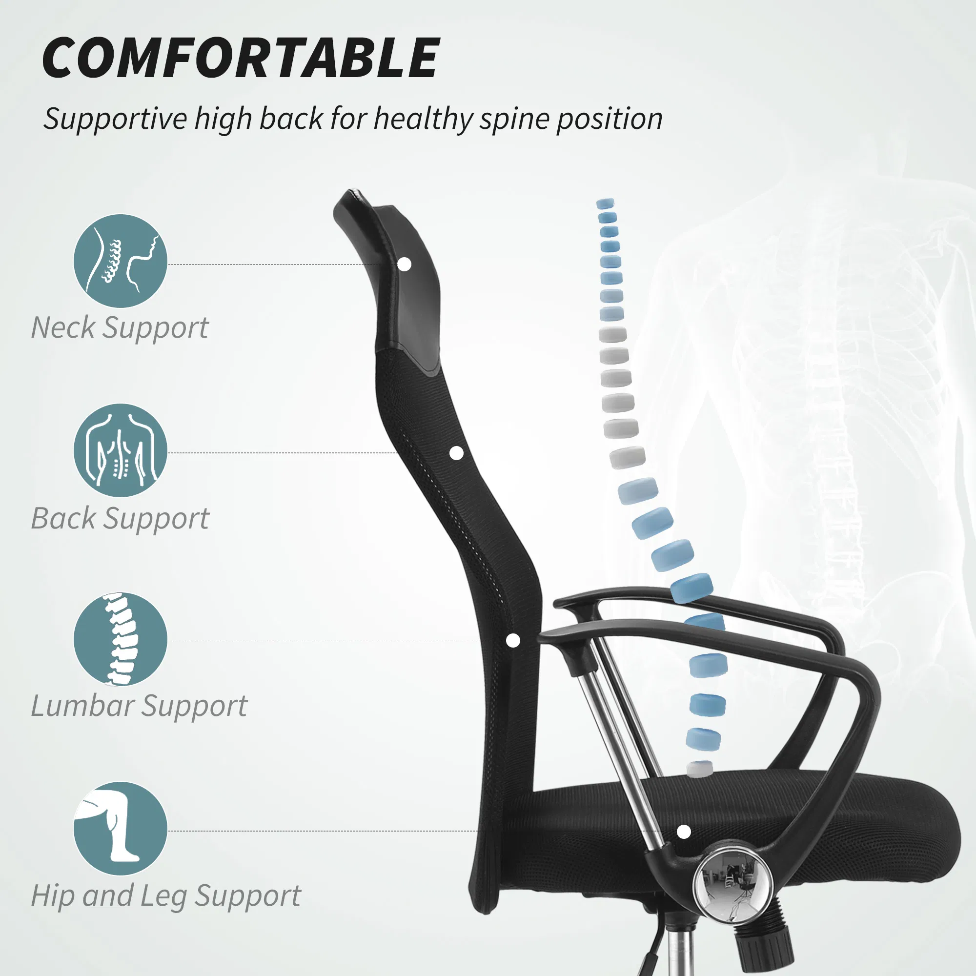 Ergonomic Mesh Office Chair — High Back Computer Desk Chair — photo 6