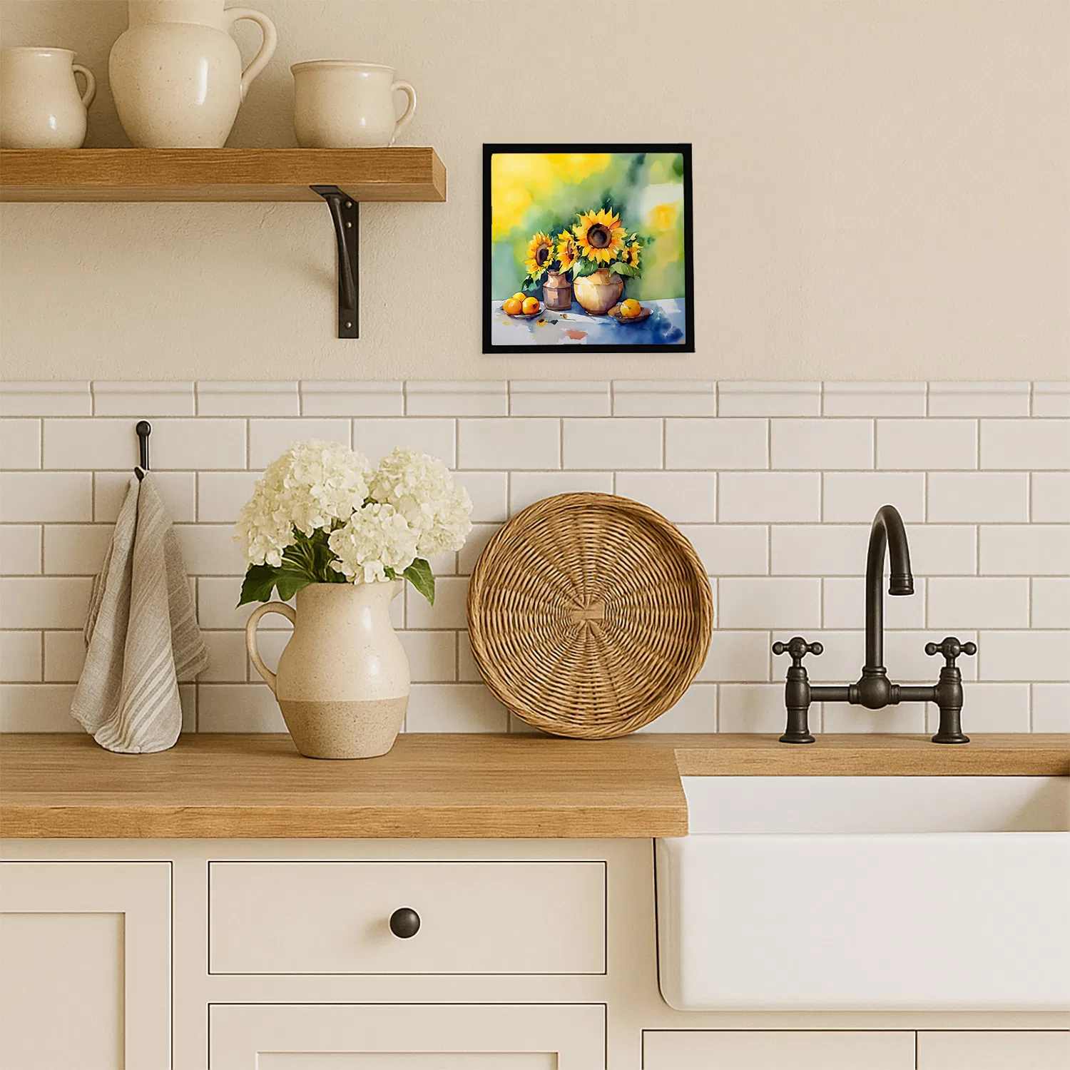 Sunflowers Framed Metal Print