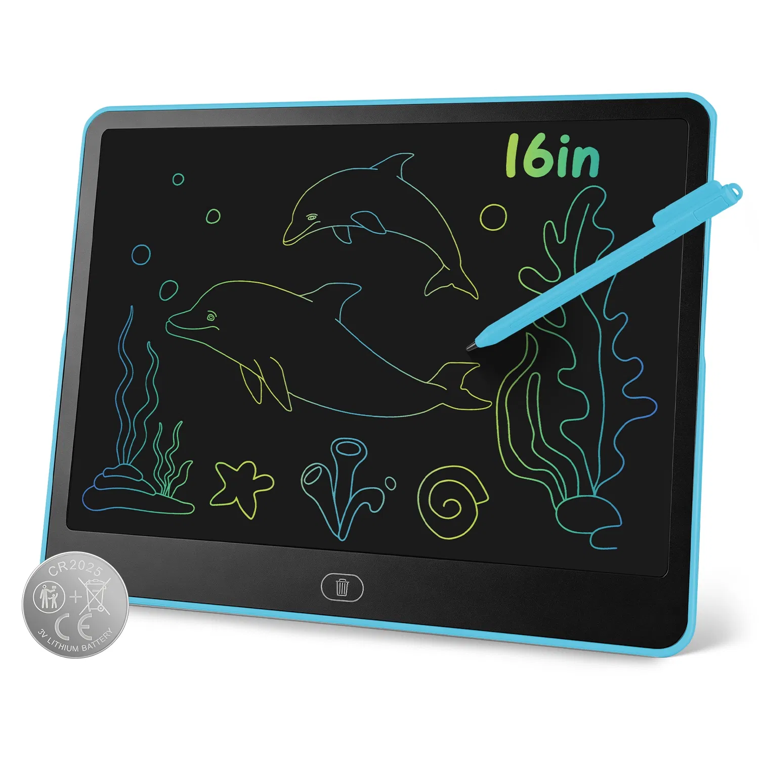 LCD Writing Tablet for Kids, Reusable Doodle Board image 11