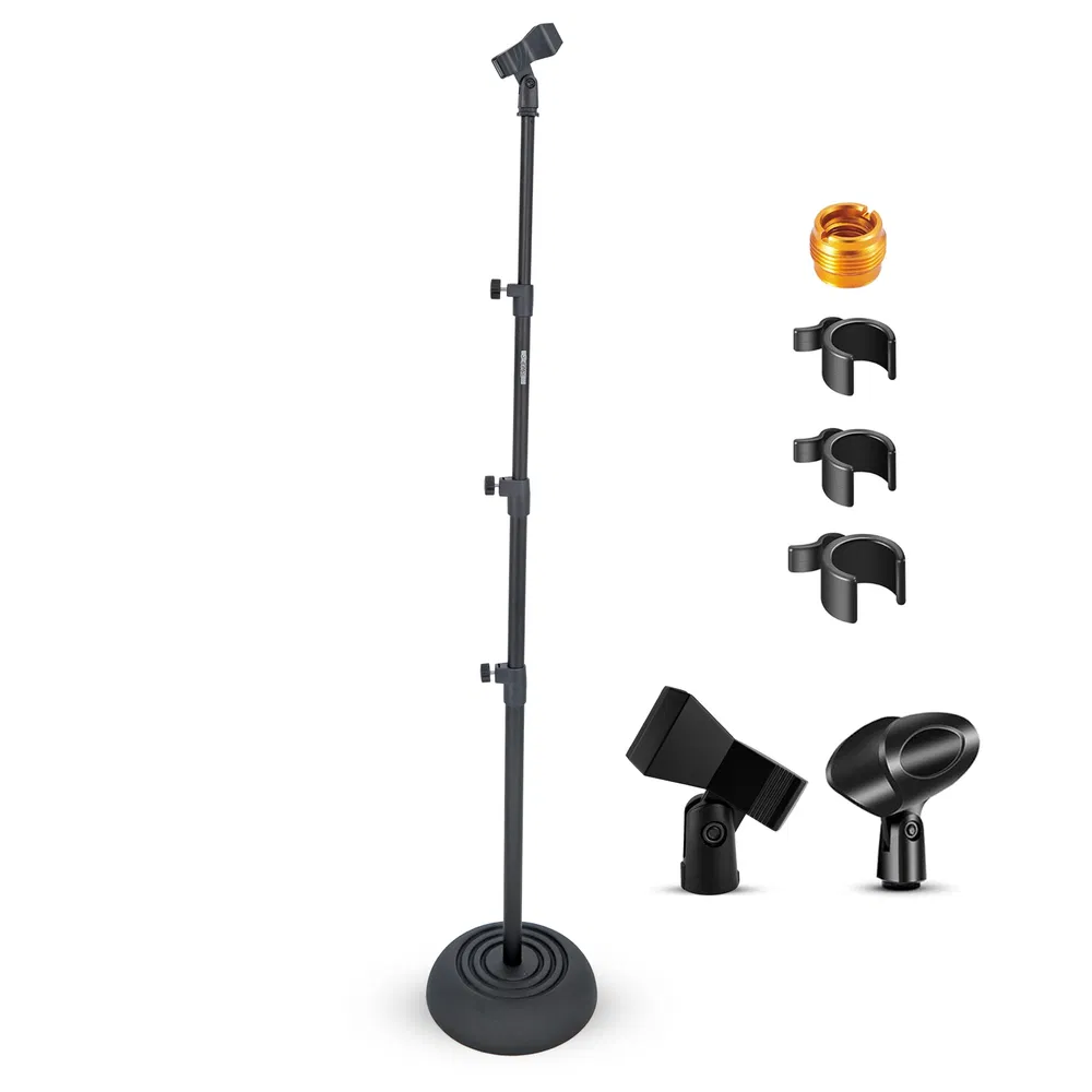 5 Core Microphone Stand Floor Standard/ Goose Neck Mic Holder Adjustable