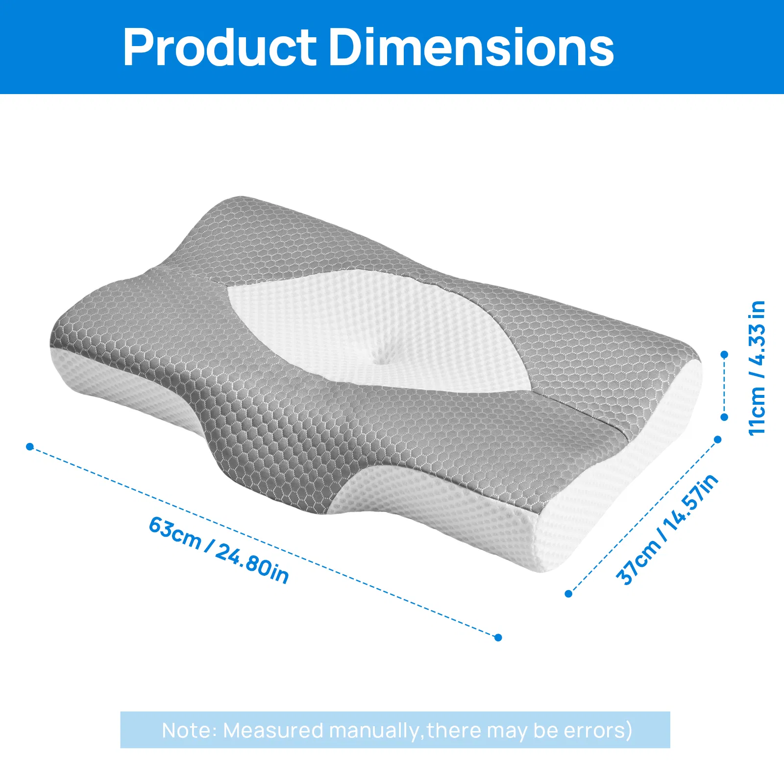 Cervical Neck Pillow, Cooling Ergonomic Memory Foam Pillows image 6
