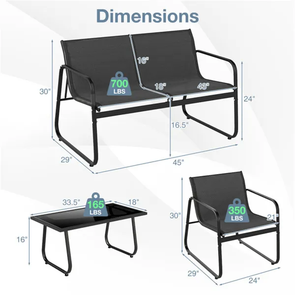 4-Piece Outdoor Conversation Set, picture 3 of 5