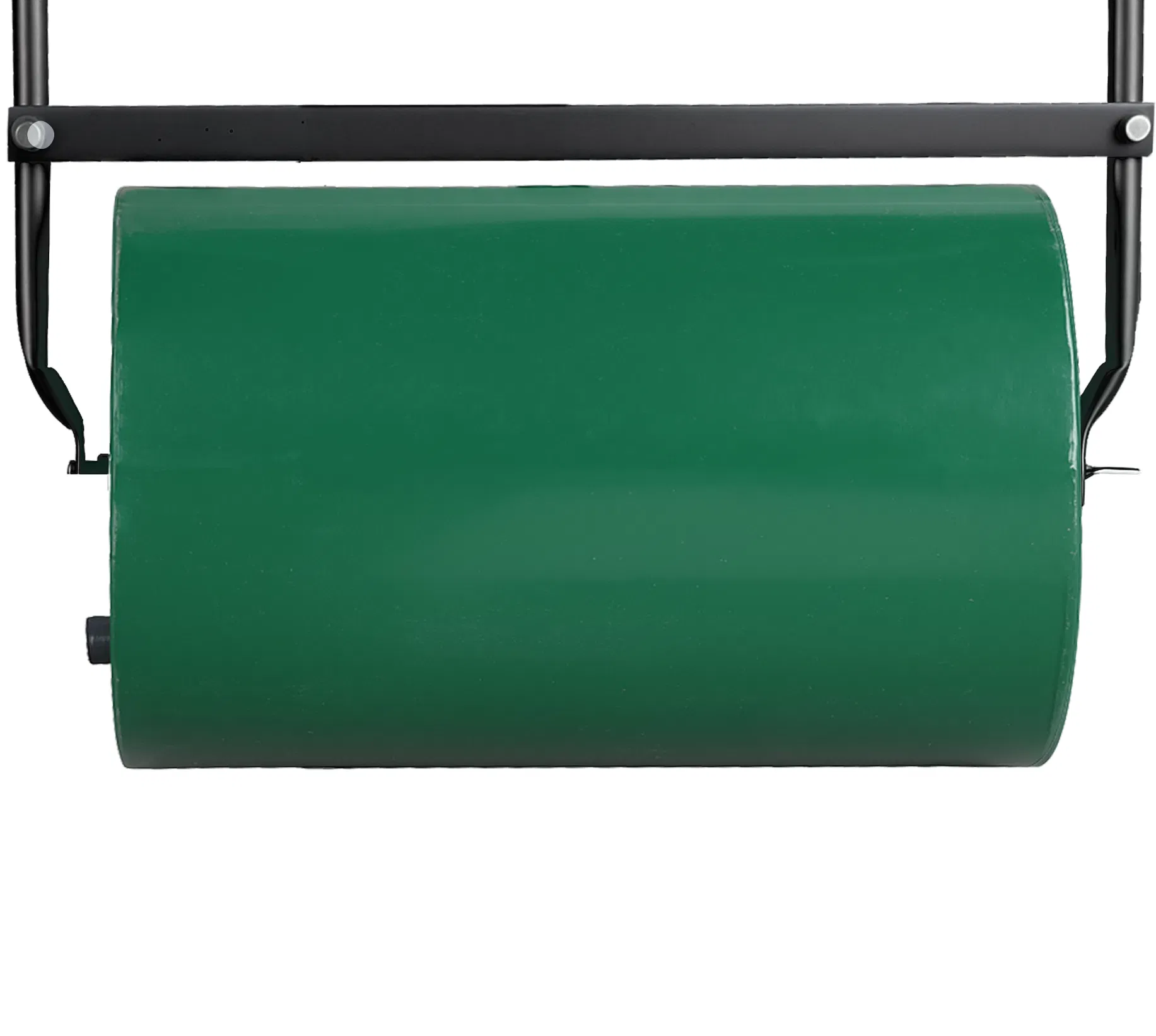24in Heavy Duty Steel Lawn Roller, Garden Roller Can Be Filled with Water or Sand, Hand Roller with U-shaped Handle, Green & Black image 6