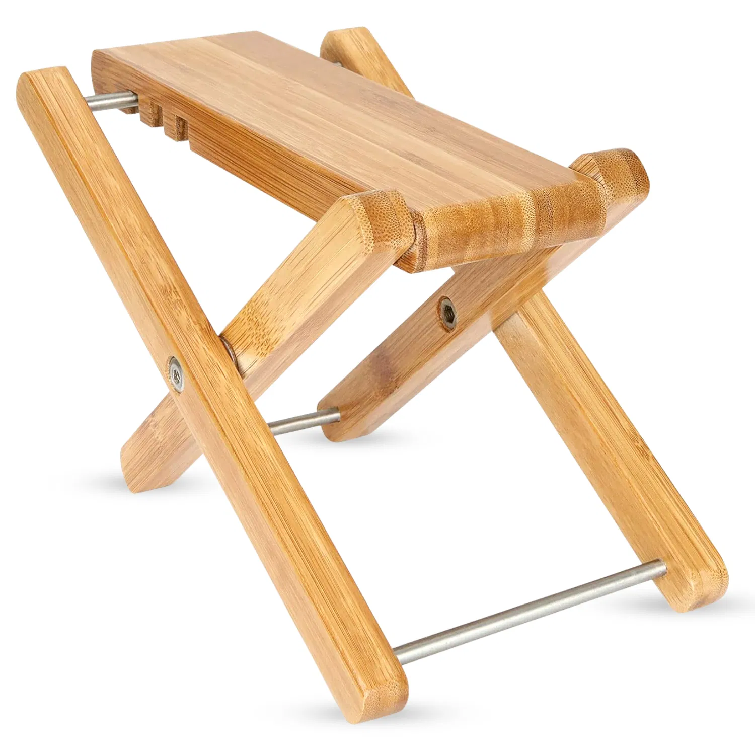 5 Core Guitar Foot Stool Height Adjustable Folding Leg Rest Portable Classical Footrest - GFS BLK
