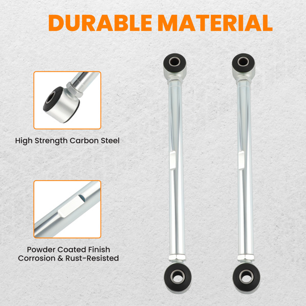 控制臂 2Pcs Adjustable Rear Panhard Strut Rods Bar for Chevrolet Corvette 1963-1979 16362800-11
