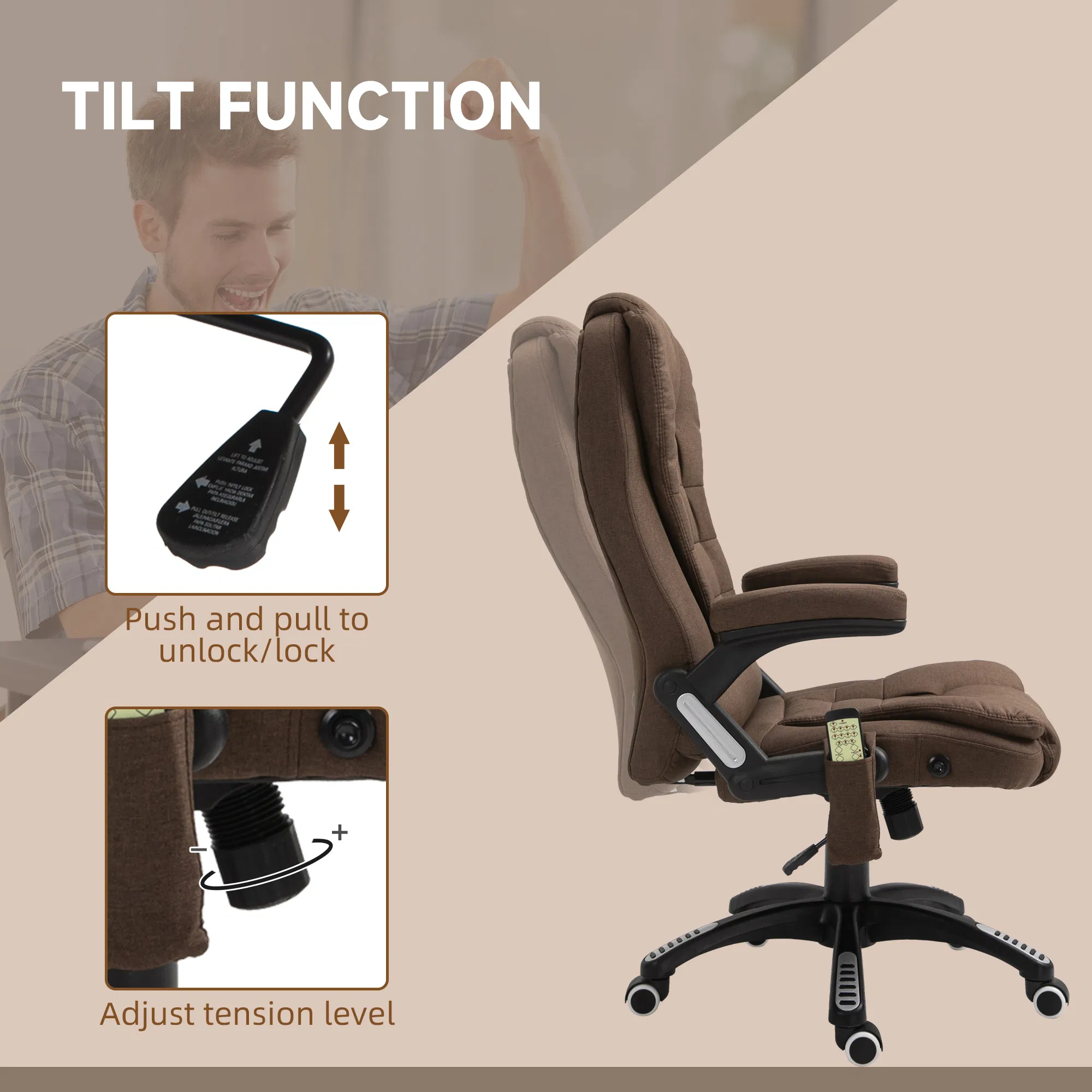 Massage Reclining Office Chair, picture 4 of 5