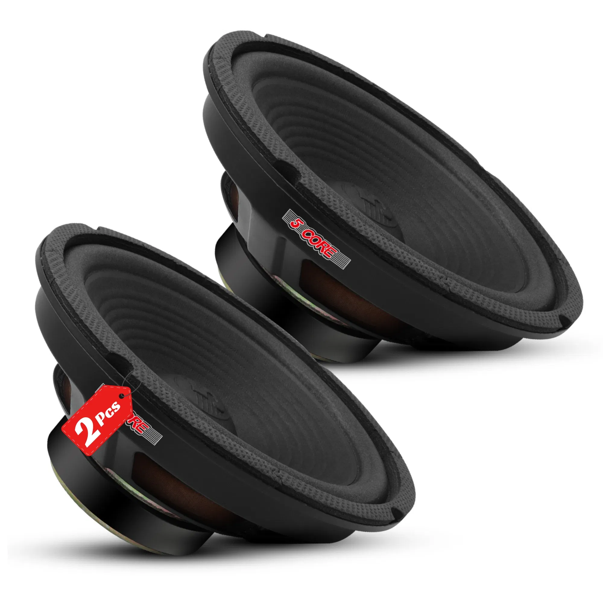 5 Core 8 Inch Car Subwoofer Speaker 4 Ohm Woofer Replacement Driver PAIR