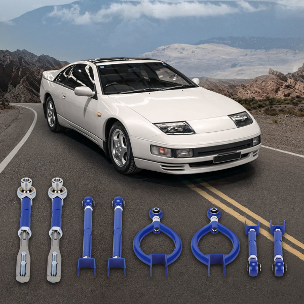 Adjustable Front Tension Rod Rear Camber Toe Traction Arms For Nissan 240sx S13-12