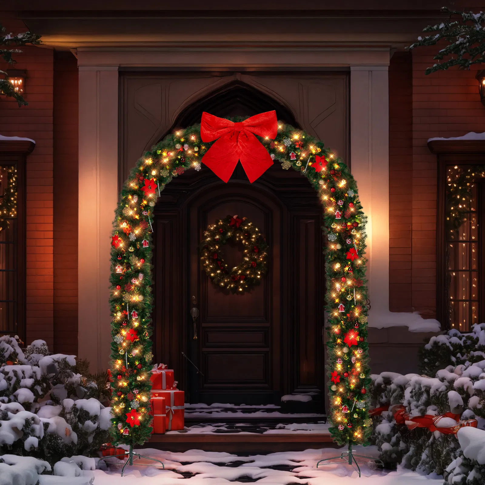 Christmas Artificial Tree Archway Decoration, Realistic PVC Holiday Tree Arch Frame for Outdoor Indoor… image 5