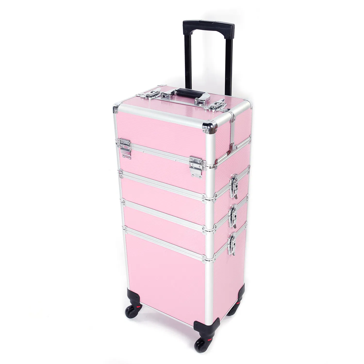 4 in 1 Aluminum Cosmetic Makeup Case Tattoo Box Pink image 16