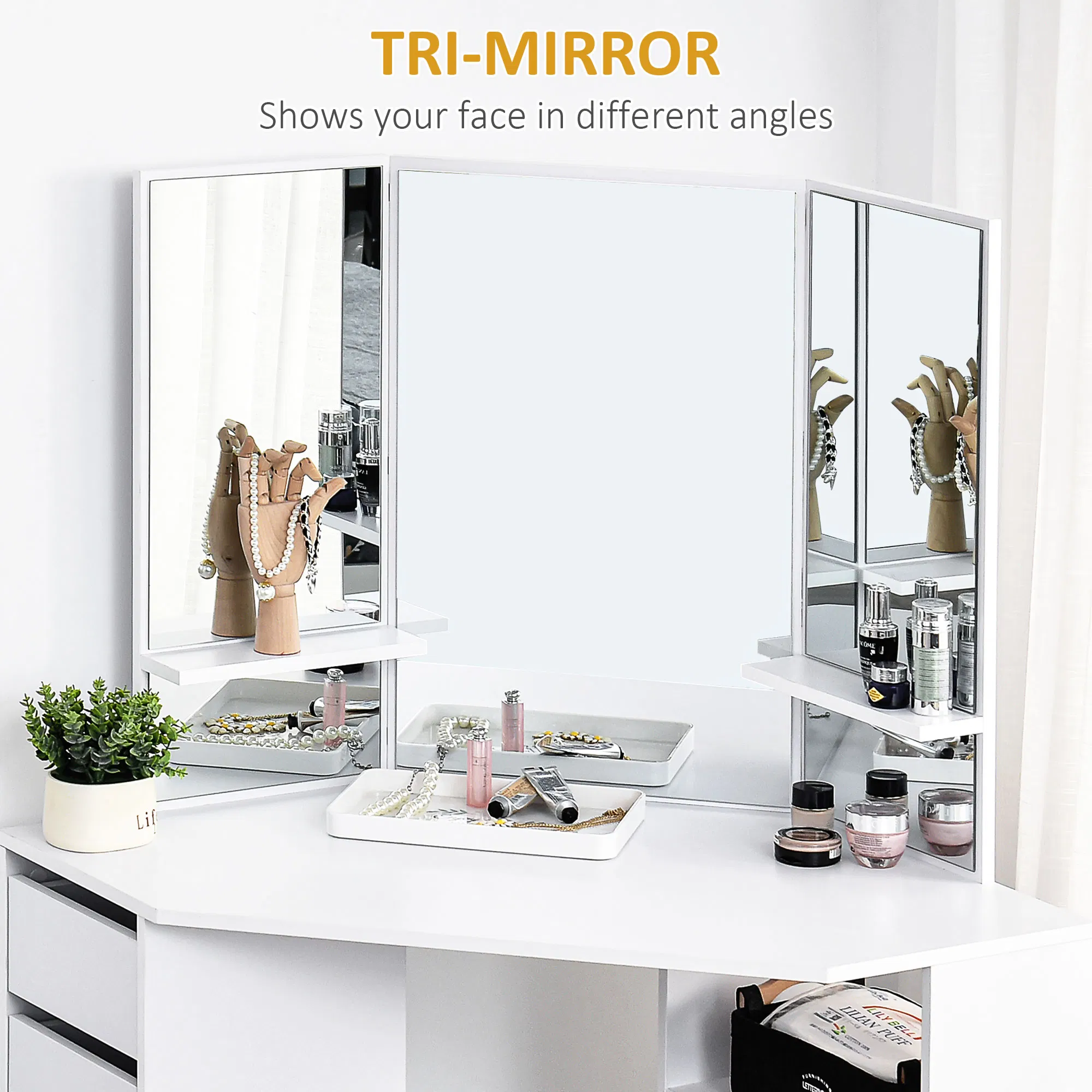 Corner Dressing Table with Mirror, picture 4 of 5