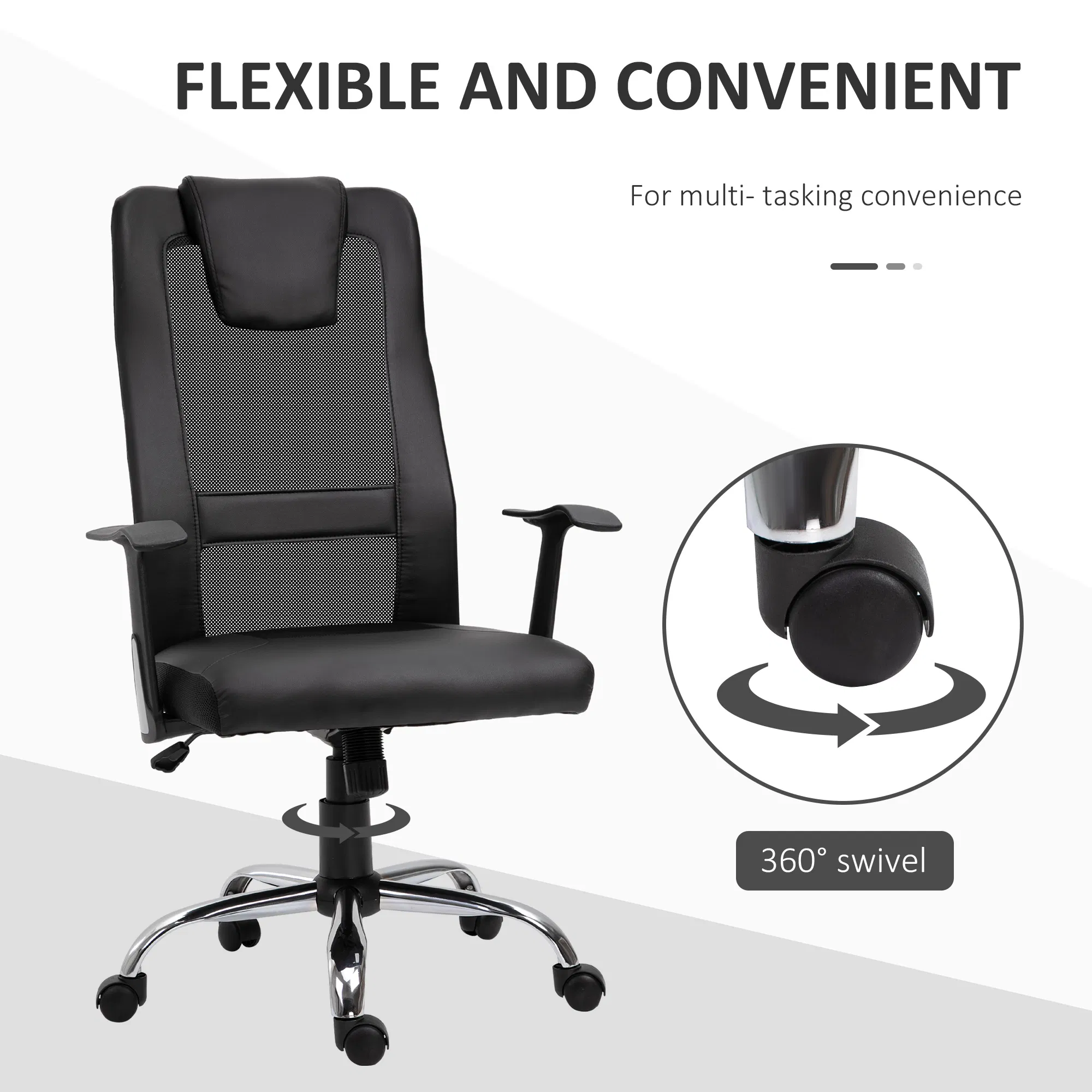 Ergonomic Office Chair with Thick Padded Headrest β photo 6