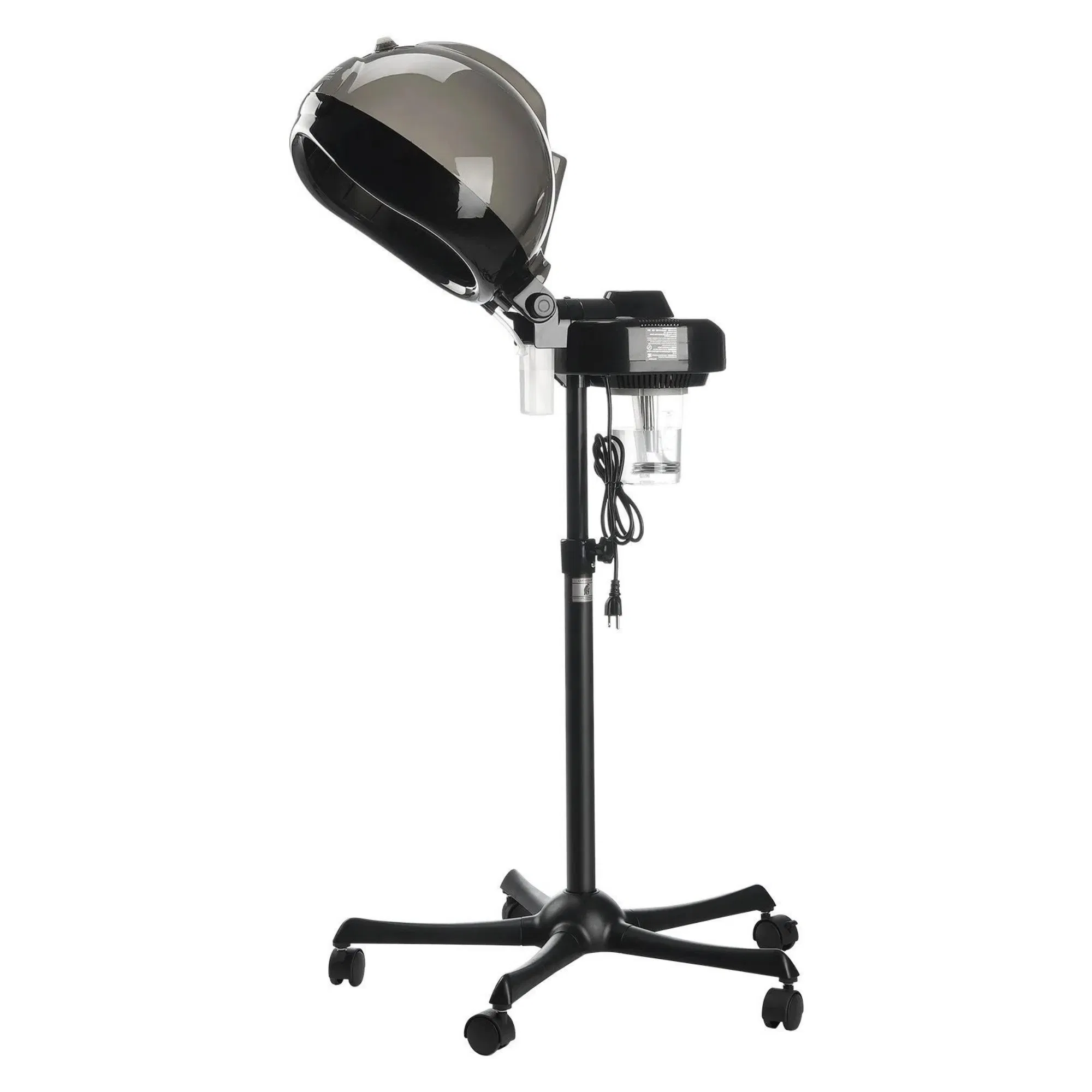 Professional Hair Steamer for Deep Conditioning, 11.81" Hooded Ionic Standing Hair Steamer with 2 Modes, Height-Adjustable with Timer, 5 Wheels (2 Lockable), for Salon, Home & Spa Use