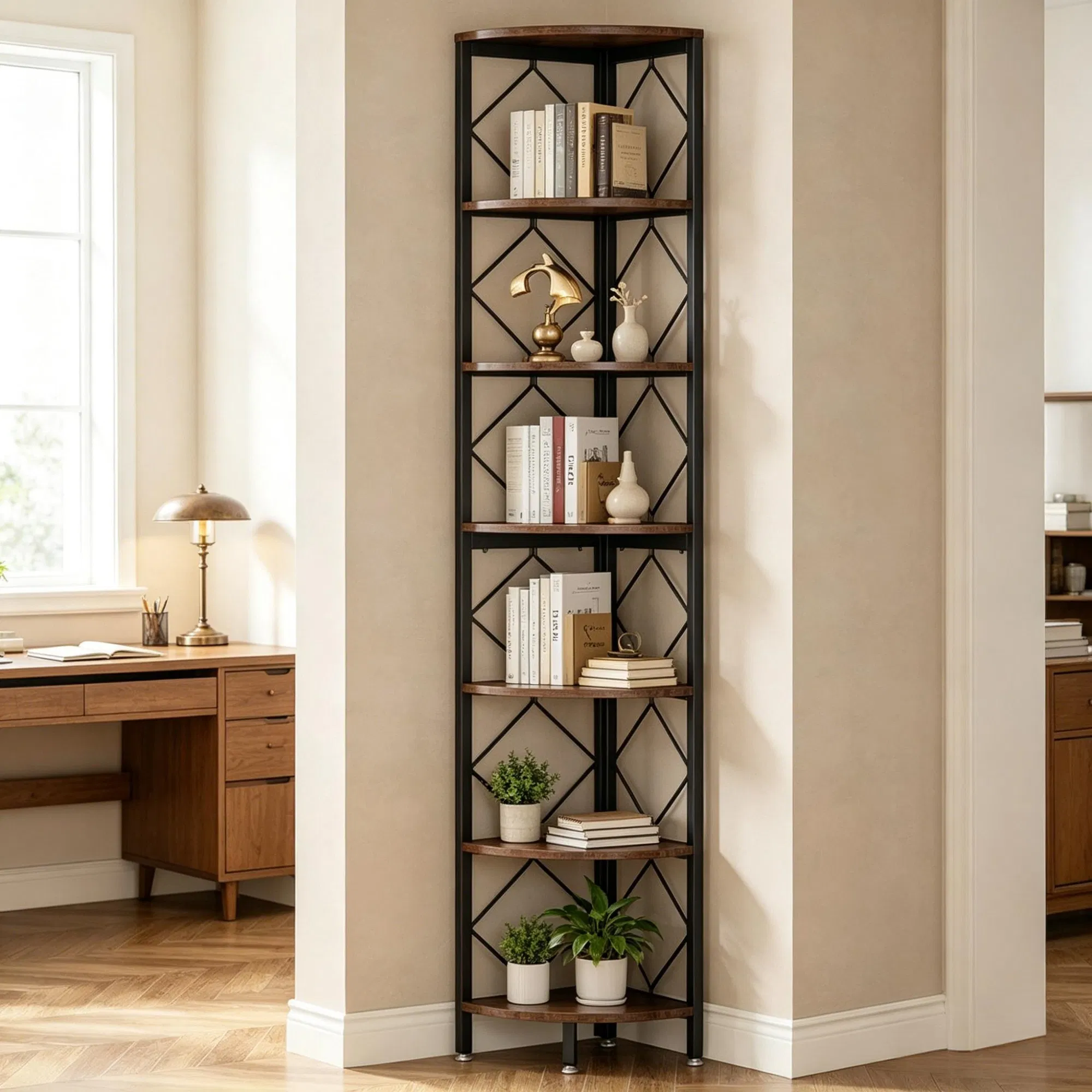 7-Tier Corner Bookshelf, picture 3 of 5