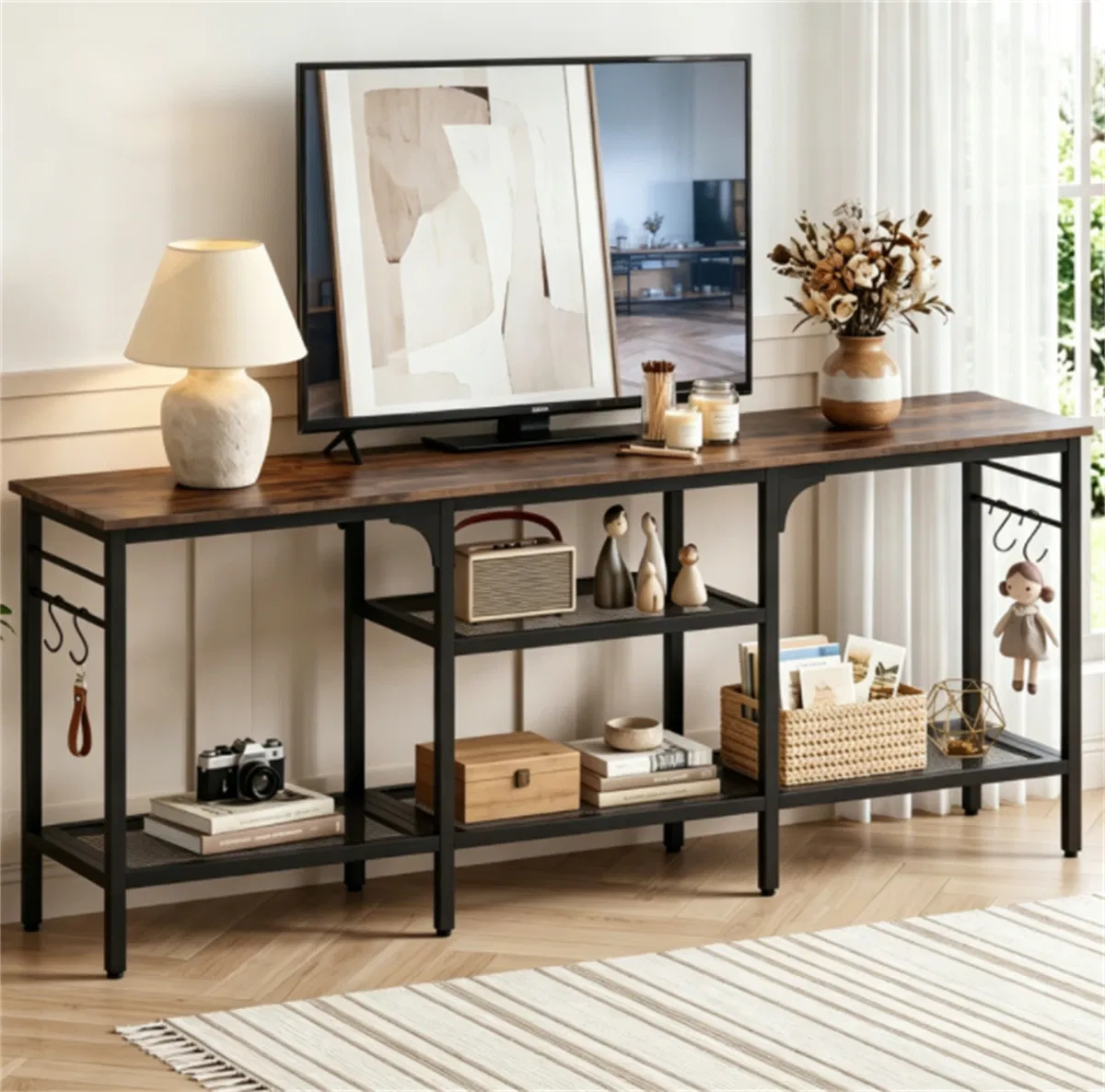 Industrial 3-Tier TV Stand, picture 3 of 5