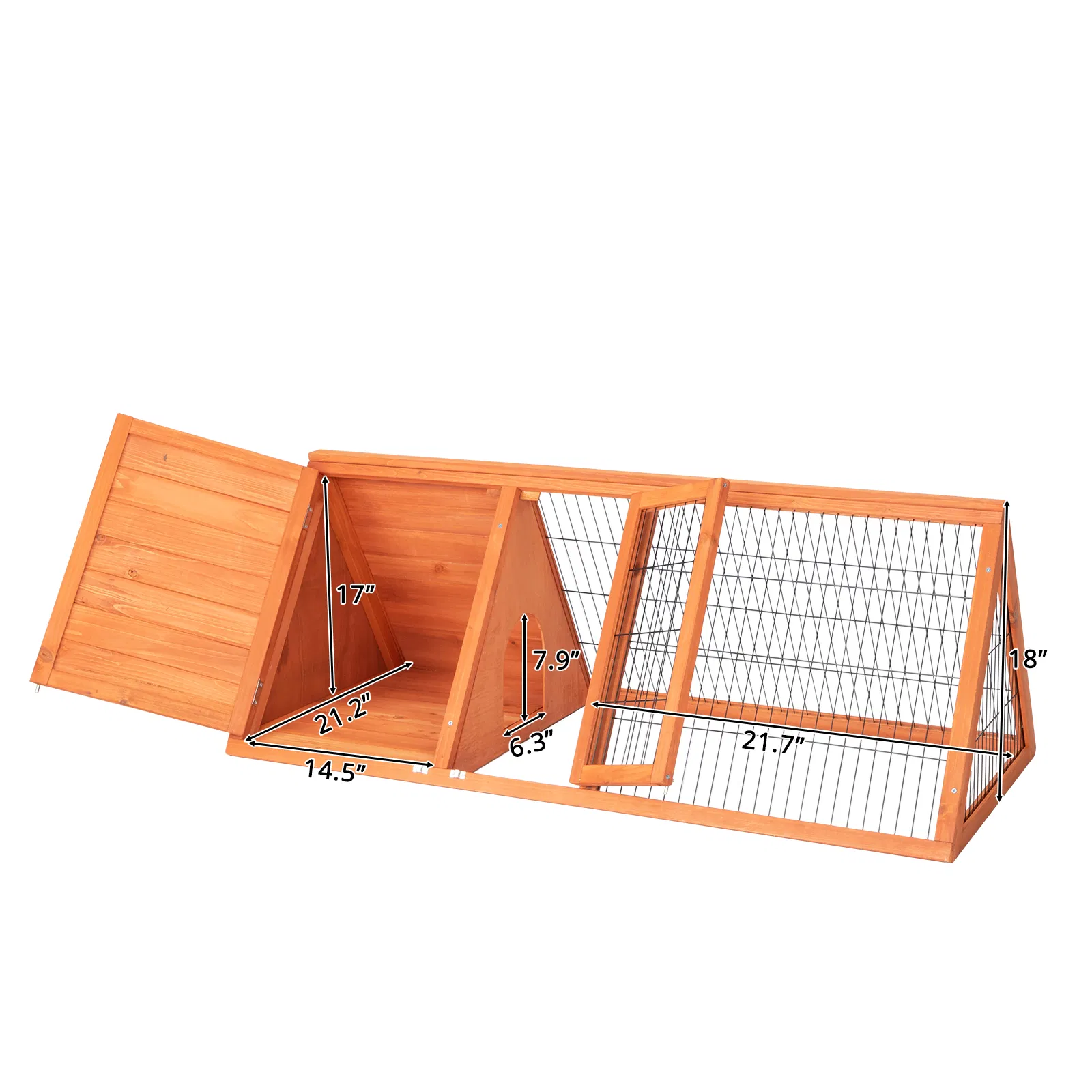 50" Wooden Rabbit Guinea Pig Hutch Wooden Rabbit Guinea Pig House image 2