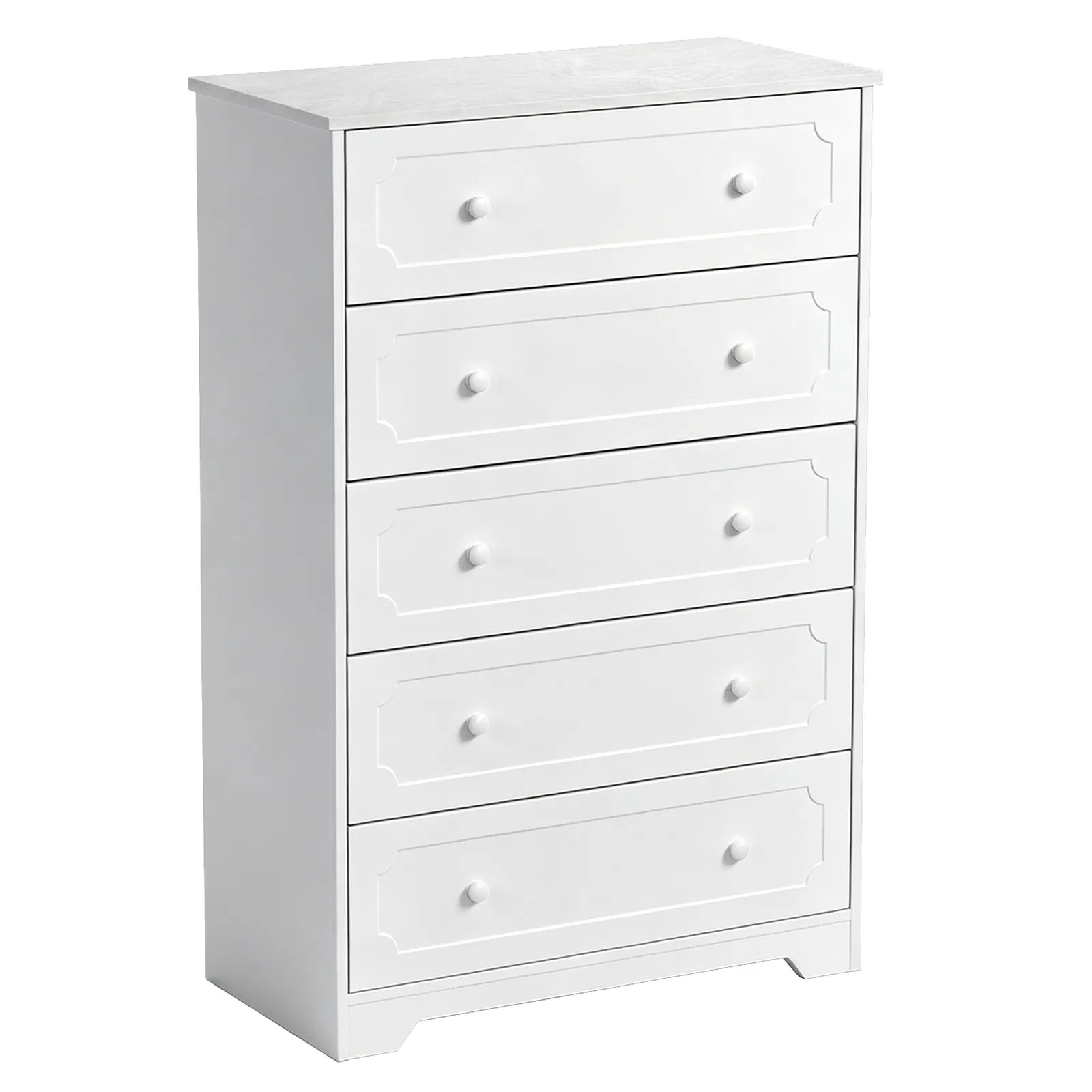 5-Drawer Cabinet with Solid Wood Veneer and Paint P2 MDF + P2 Particleboard Storage Cabinet… image 3