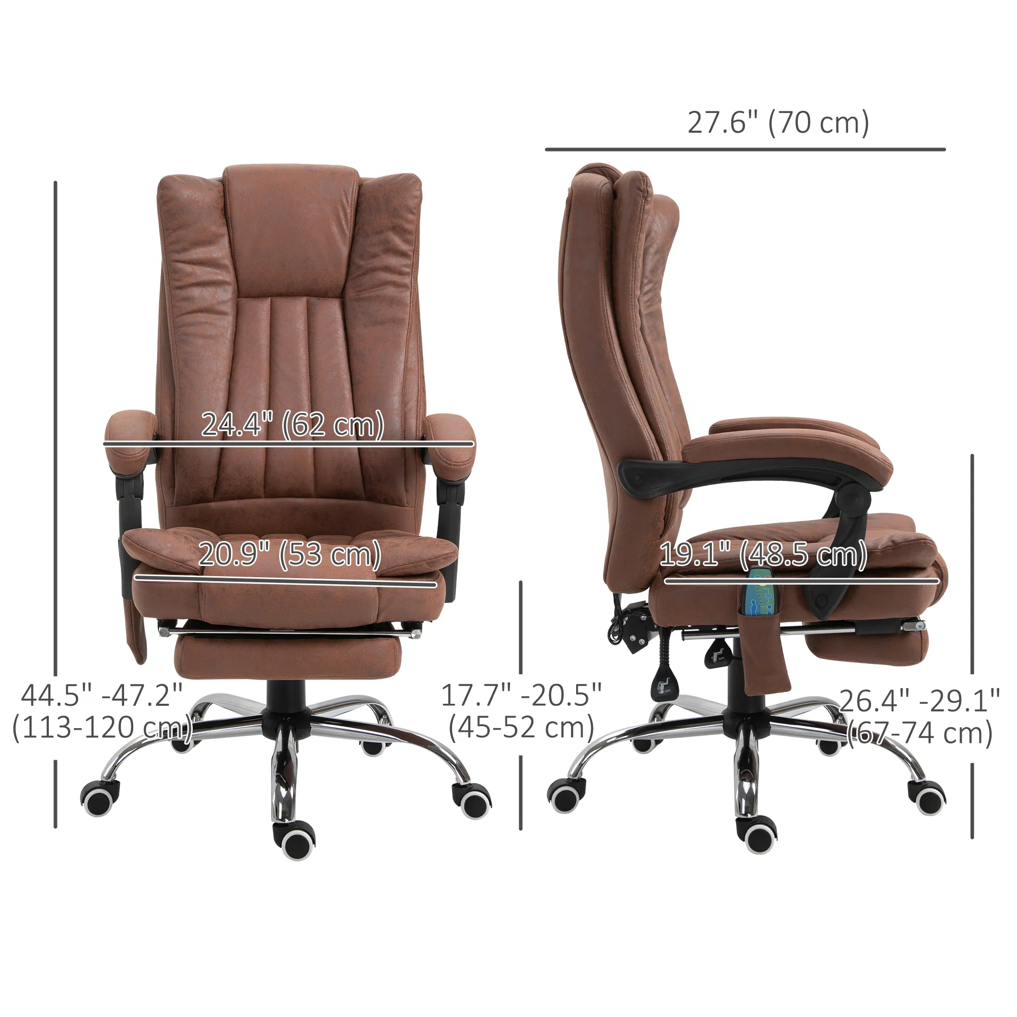 Vibration Massage Reclining Office Chair, picture 4 of 5