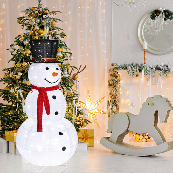 [Replace 62175283]60*60*120cm 30.00V 3.60W  Snowman Snow Fleece Garden Snowman Decoration White-42