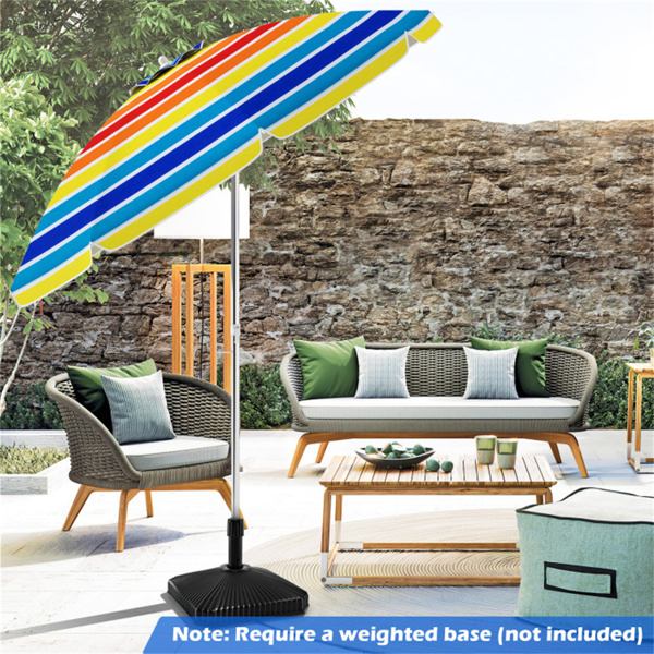 6.5 Feet Beach Umbrella - Multicolor-21