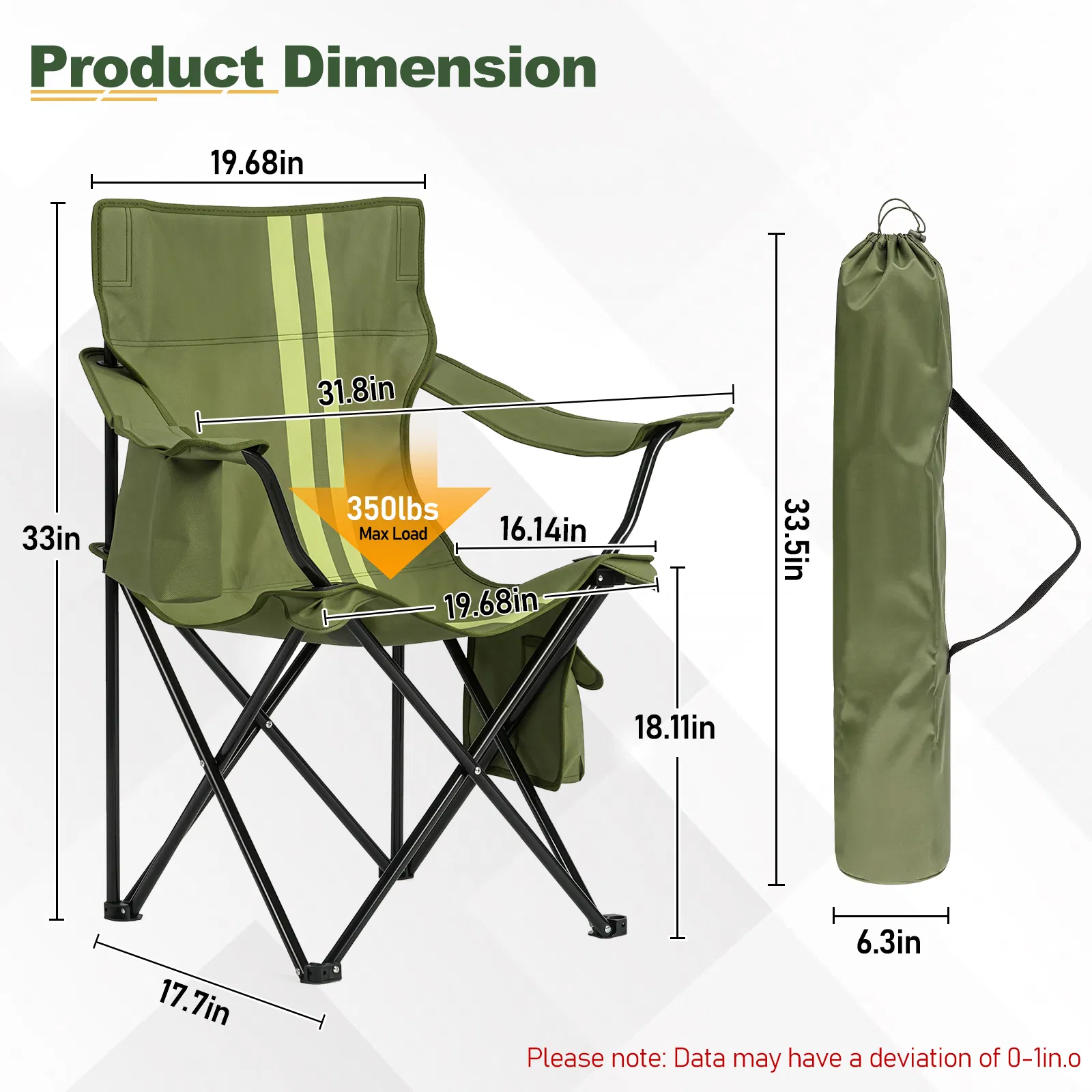 Chair with Foldable Design 33 Inches X 31.8 X 19.68 image 10