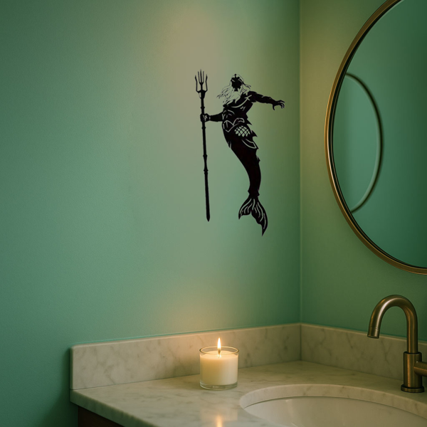 CIFbuy Exquisite Merman Mermaid King Queen Metal Wall Art Set Mythical Ocean Decor Handcrafted Unique Gift (TikTok, temu pick-up service)-13