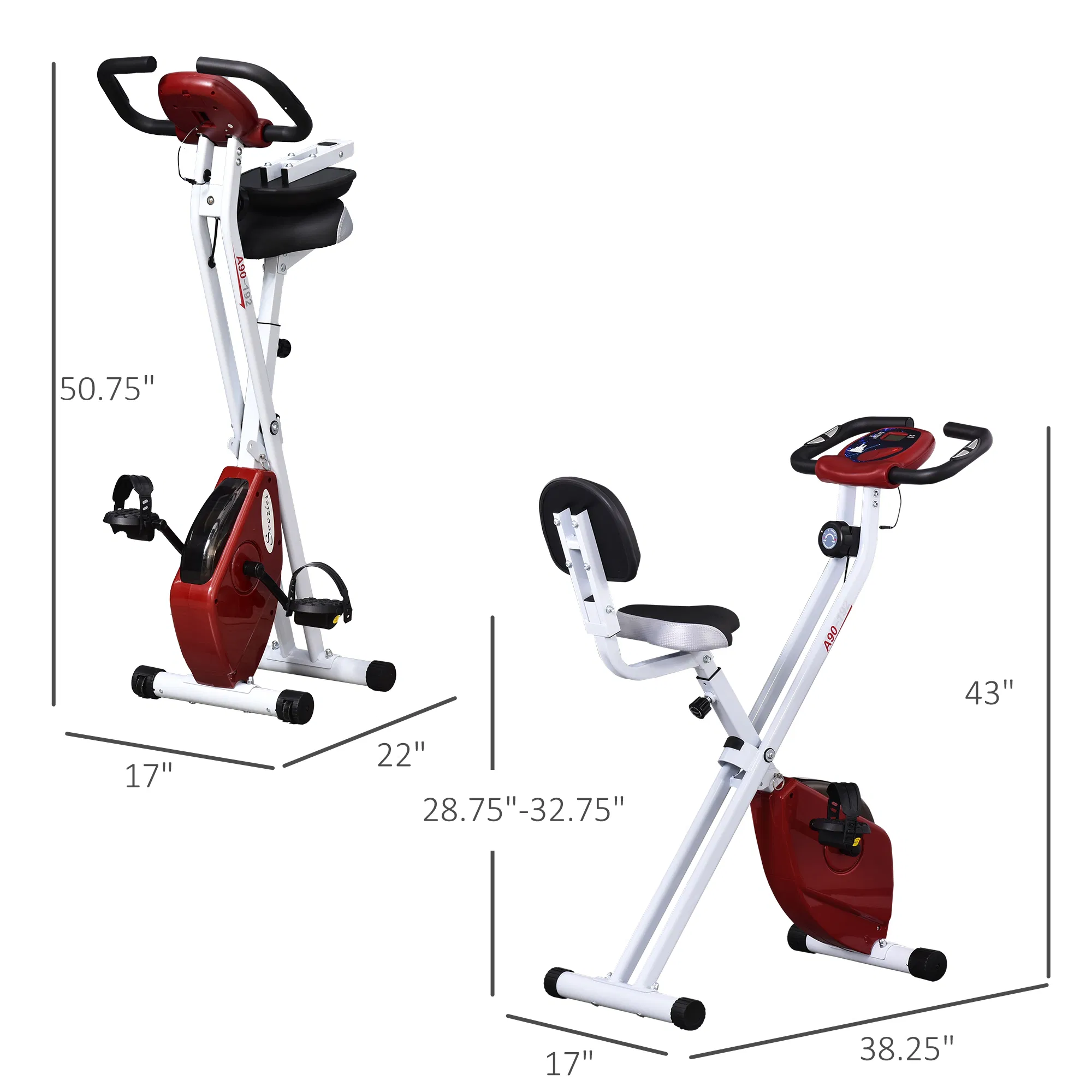 Foldable Indoor Stationary Bike with 8 Levels of Magnetic — photo 4