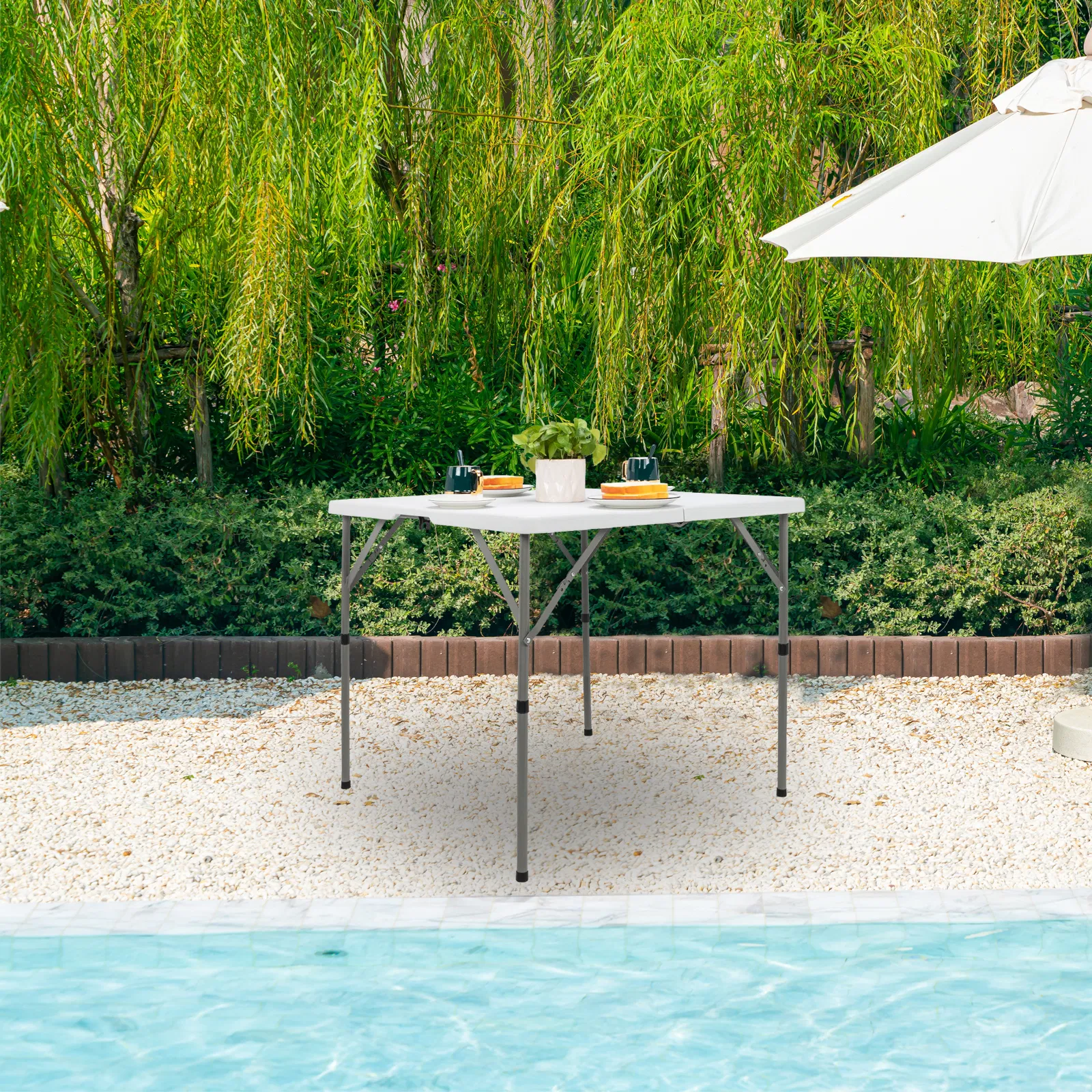 [Replace 19594030]34" Blow Molding Foldable Square Table image 19