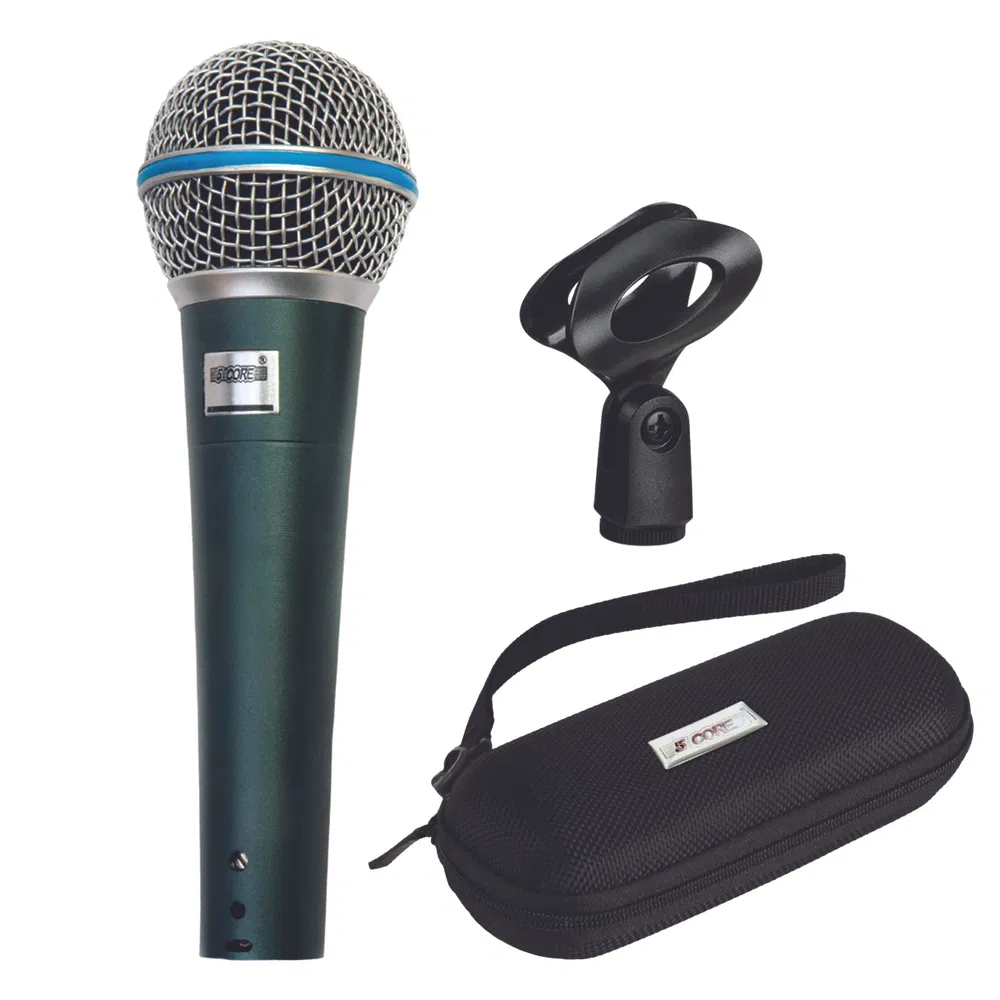 5 CORE Professional Dynamic Vocal Microphone Neodymium Cardioid Unidirectional Handheld Mic for Singing Karaoke Steel Mesh Grille Metal Body With ON Off Switch + 16ft Detachable Cable + Clip + Bag image 25