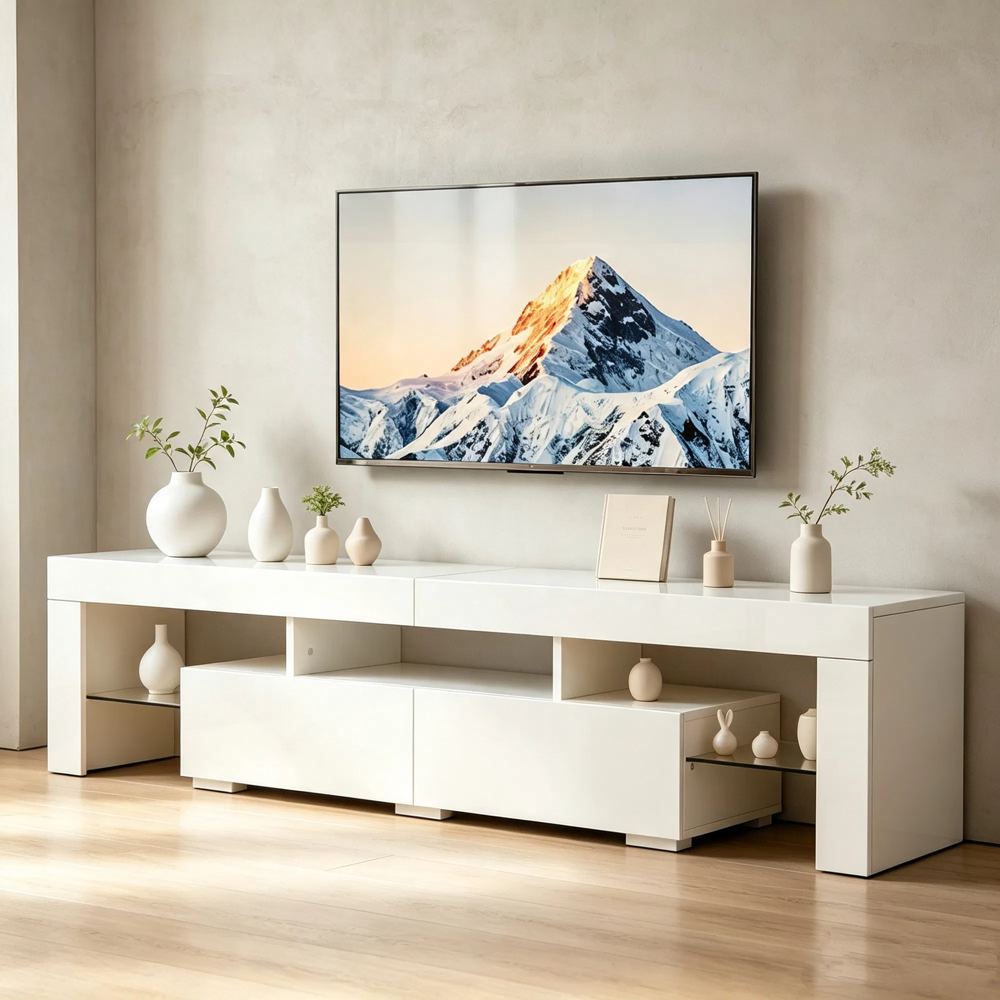 White High Gloss TV Stand