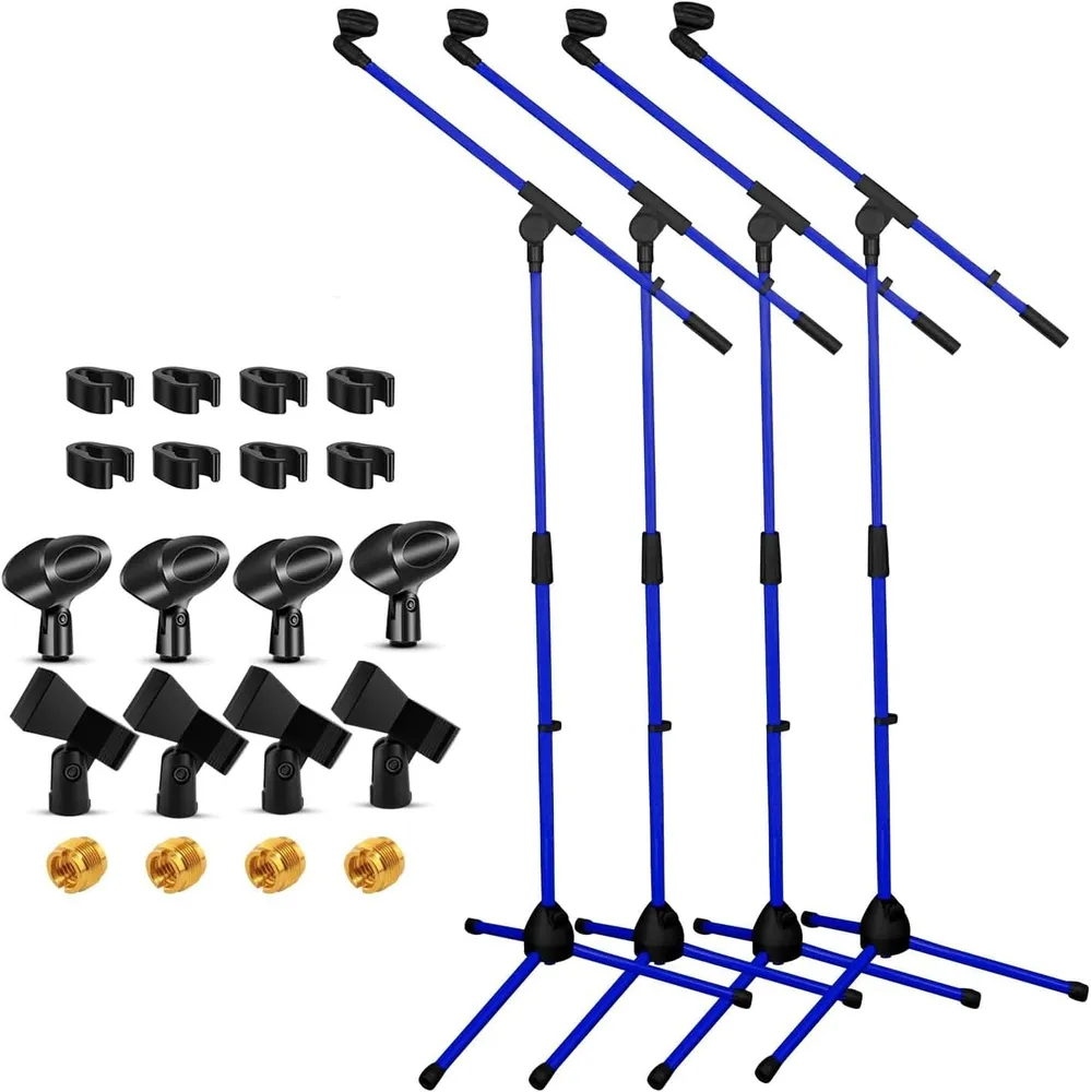 5 Core Tripod Mic Stand Floor 4Pcs Adjustable 18 to 72 Inches Sturdy Boom Arm Holder Microphone Stands Pedestal Para Microfono for Singing image 19