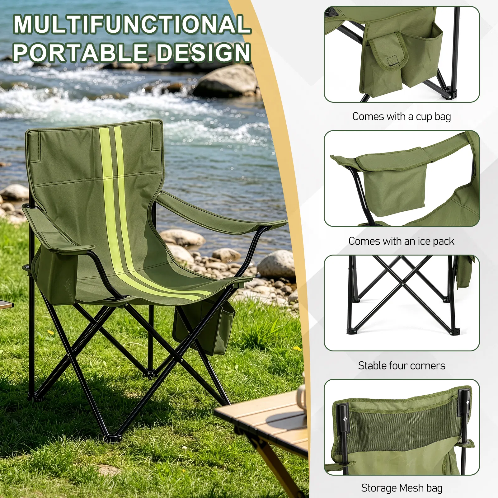Chair with Foldable Design 33 Inches X 31.8 X 19.68 image 8