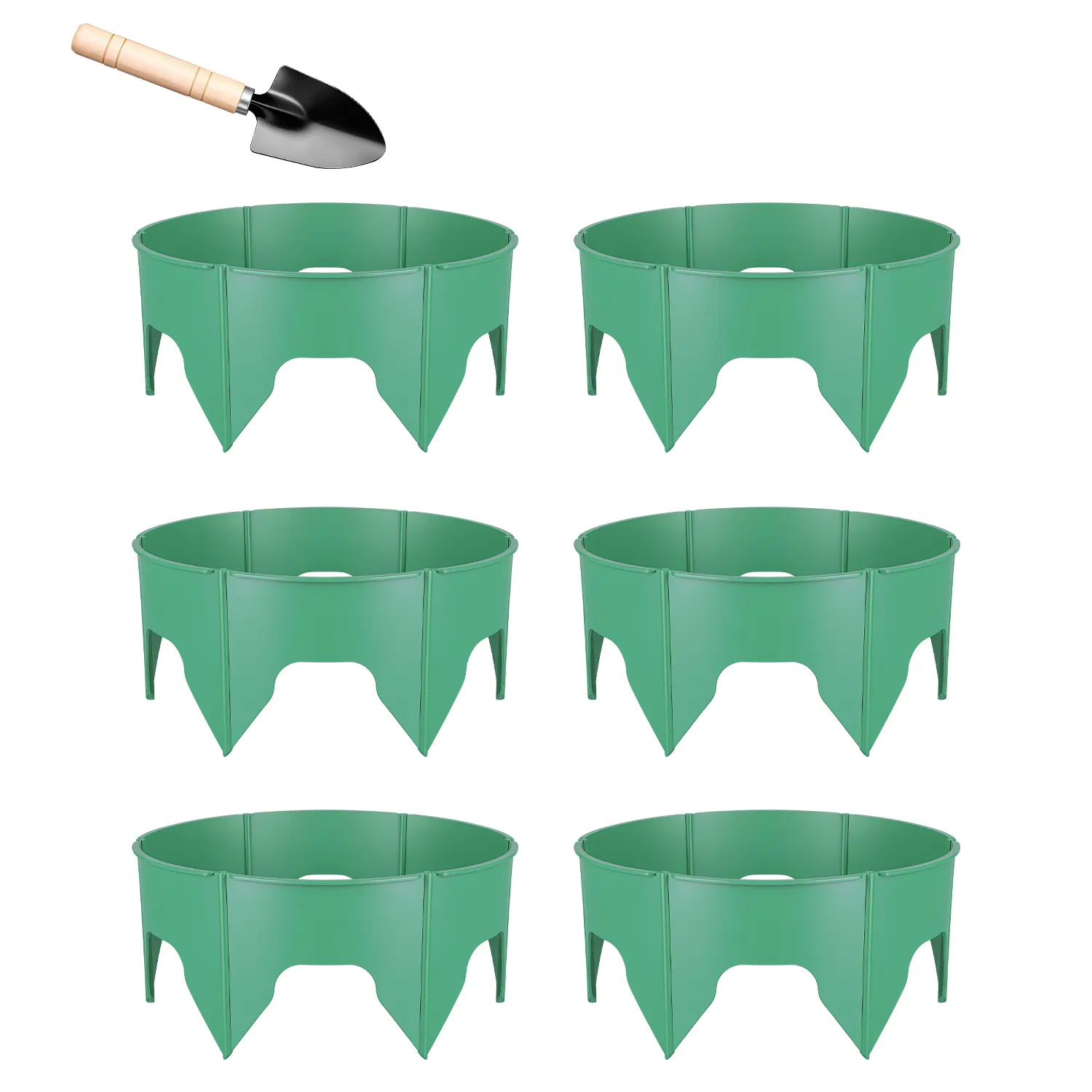 6Pcs/12Pcs 10in Planting Grow Rings Adjustable for Outdoor Plants Interlocking PP Plant Protection Rings with Hand Shovel Deep Watering Plant Guards for Vegetables Flowers Shrubs Tomatoes Garden Beds image 12