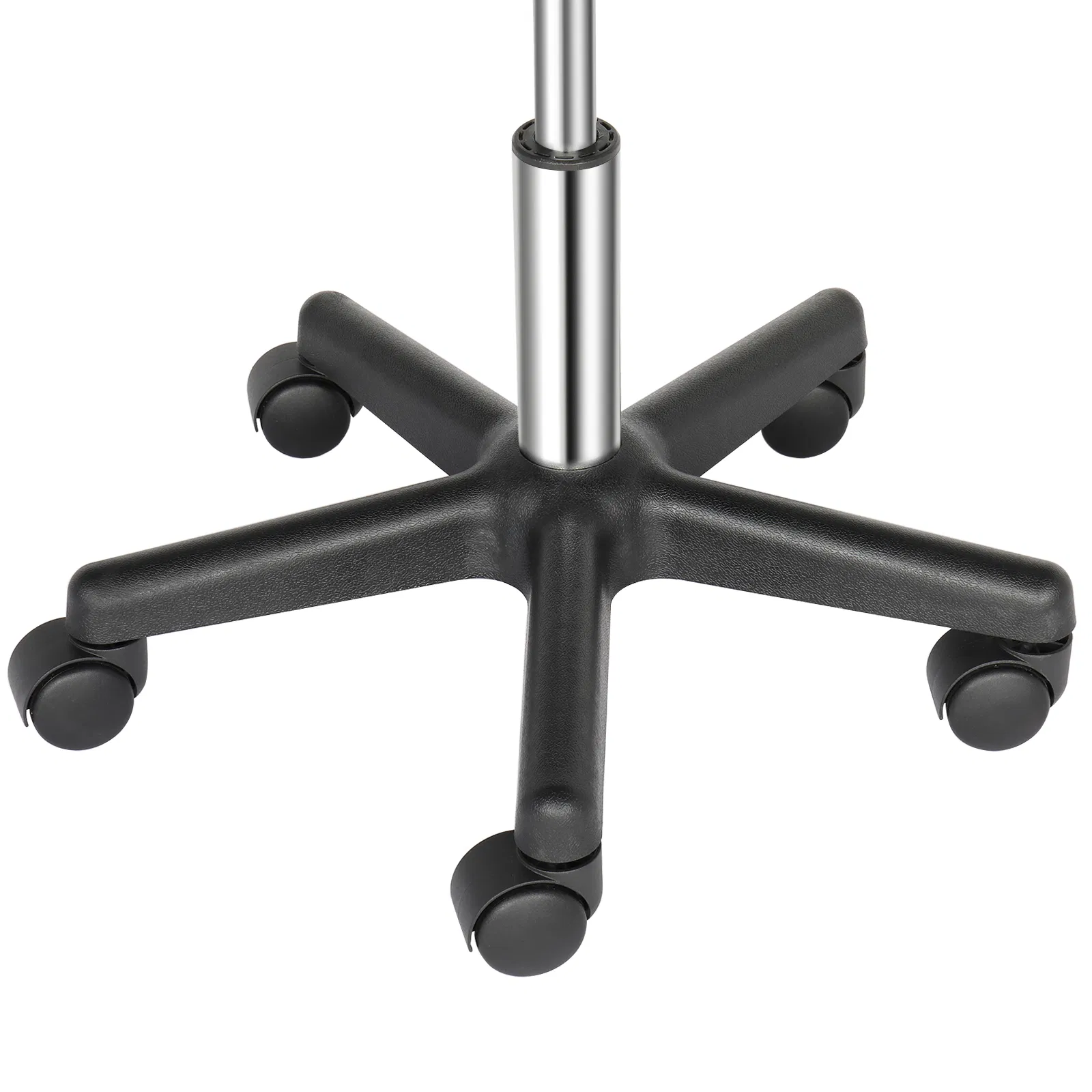 Round Stool Plastic Arch Feet Rotation Bar Stool Black image 8