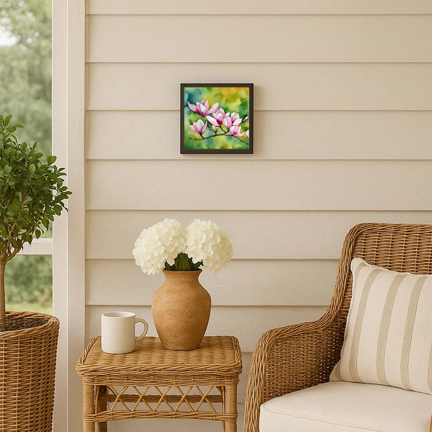 Framed Metal Print, Mississippi Magnolia