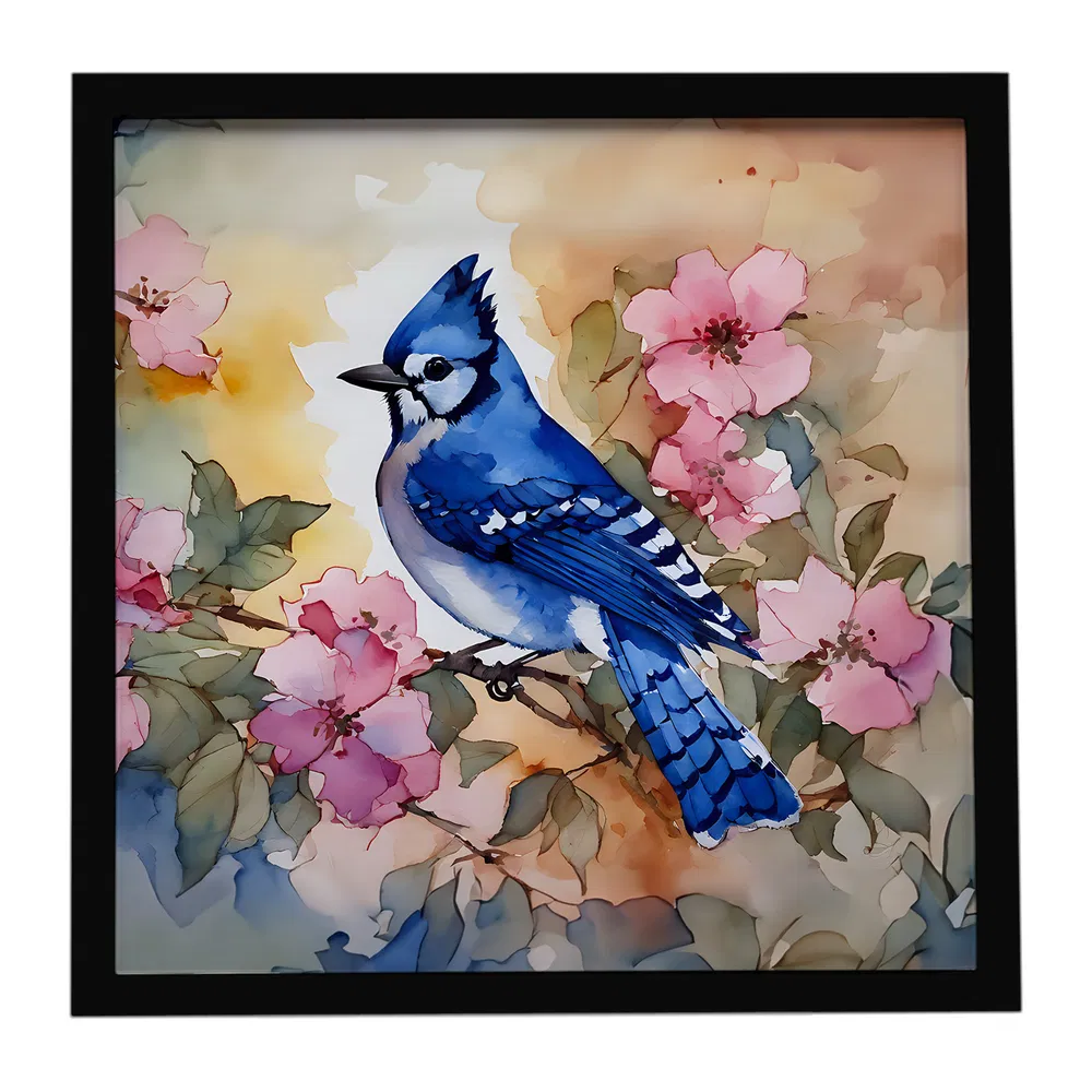 Framed Metal Print, Blue Jay, 8x8, picture 3 of 3