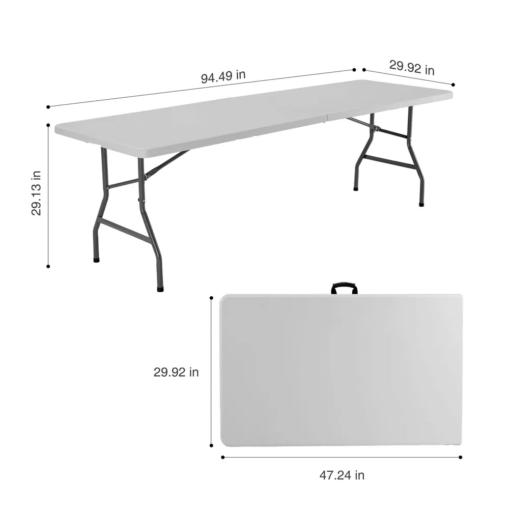 Folding Table Outdoor Indoor Heavy Duty Portable Table with Carrying Handle for Camping Picnic Party image 10