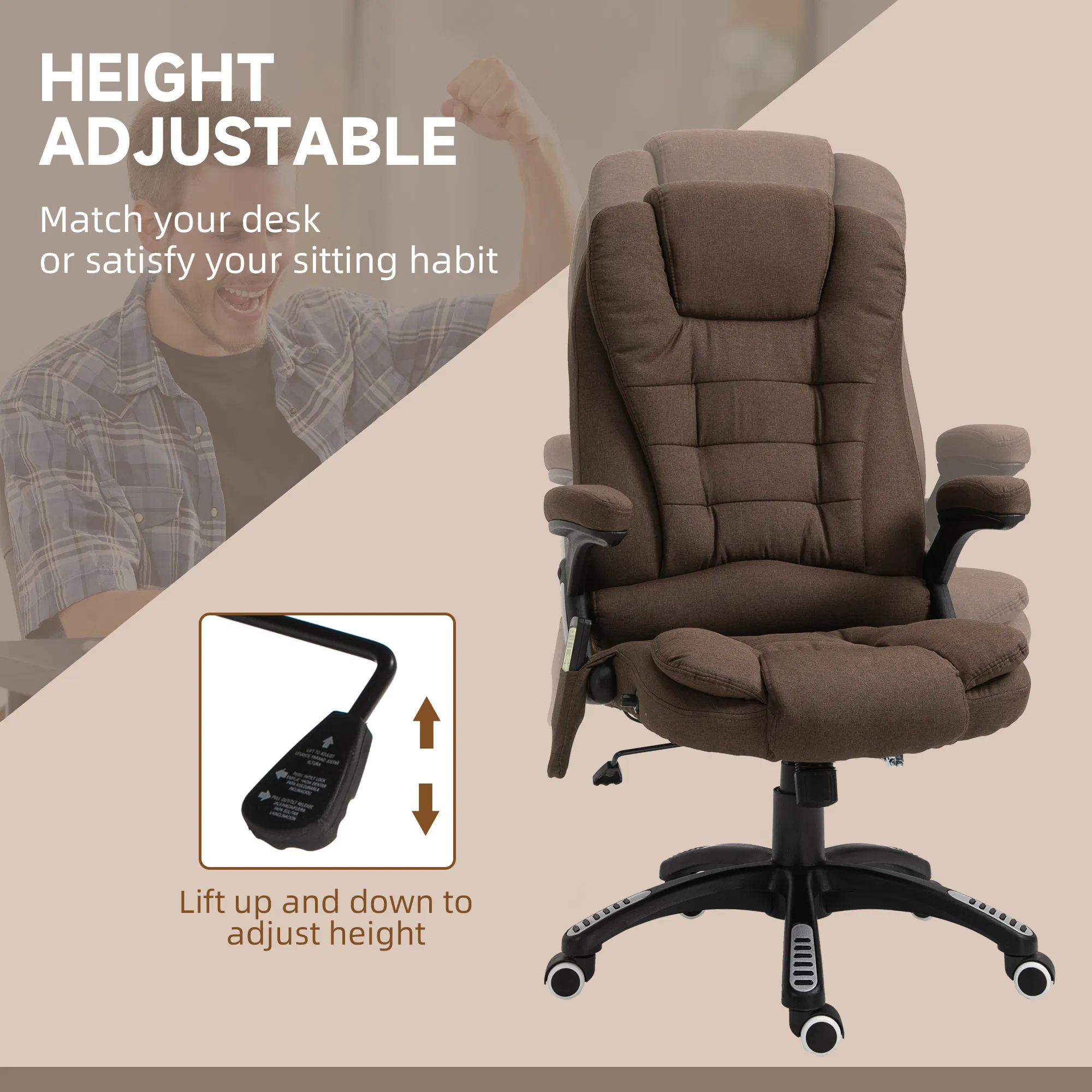 Massage Reclining Office Chair, picture 2 of 5