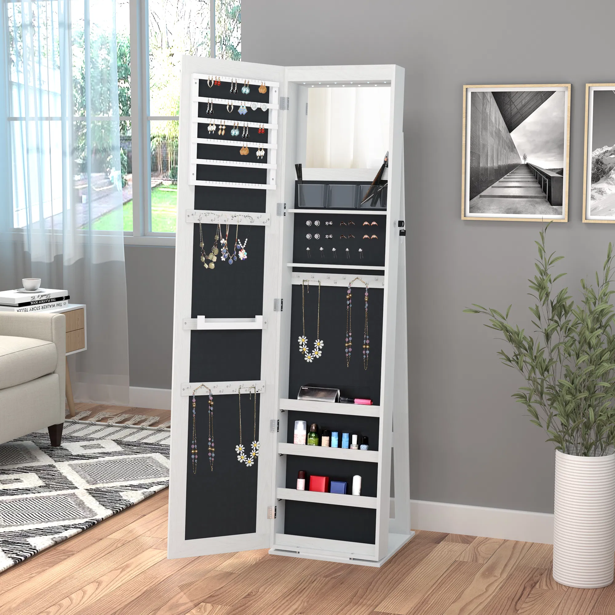 Lockable Jewelry Cabinet Armoire, picture 2 of 5