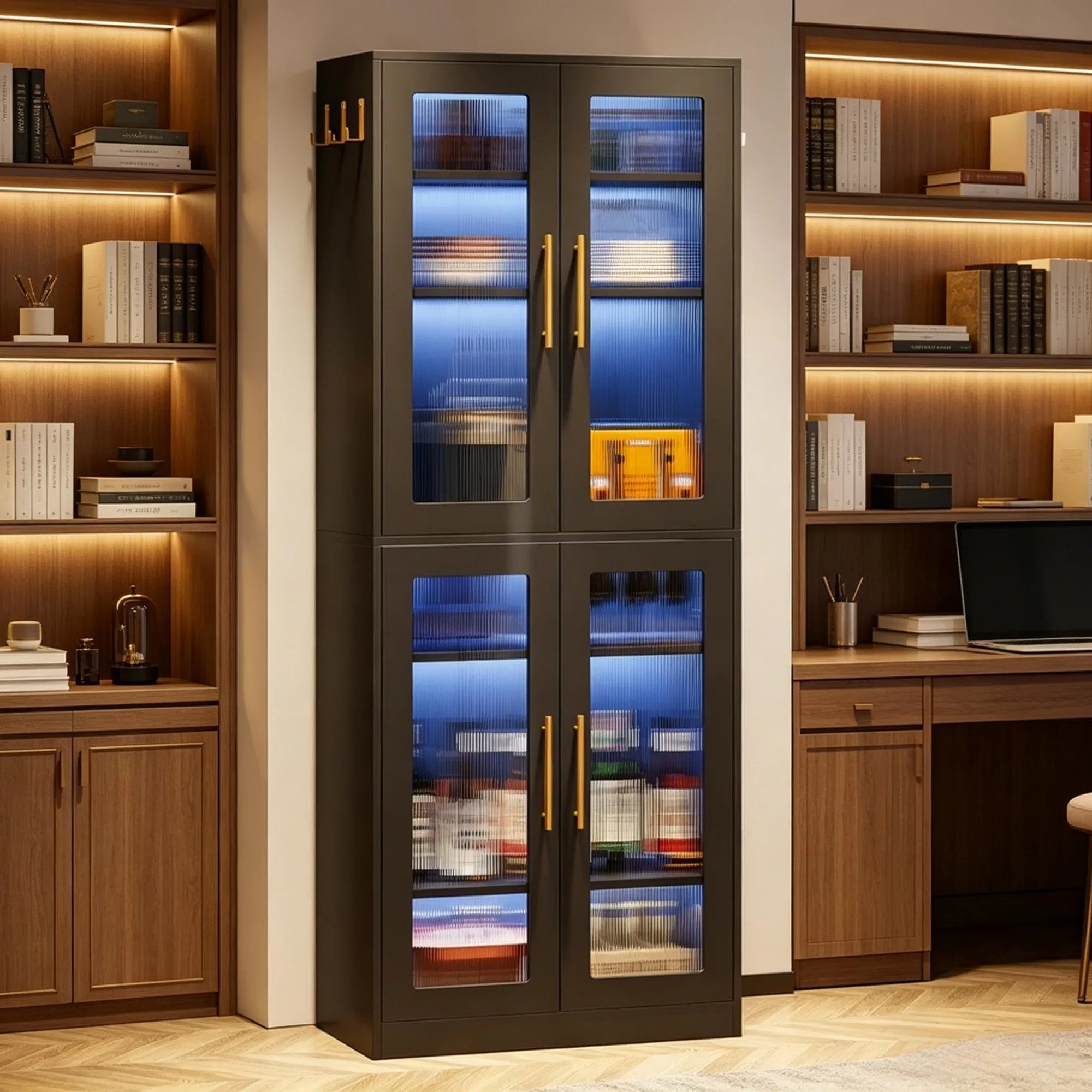Tall Bookshelf with LED Light, picture 2 of 5