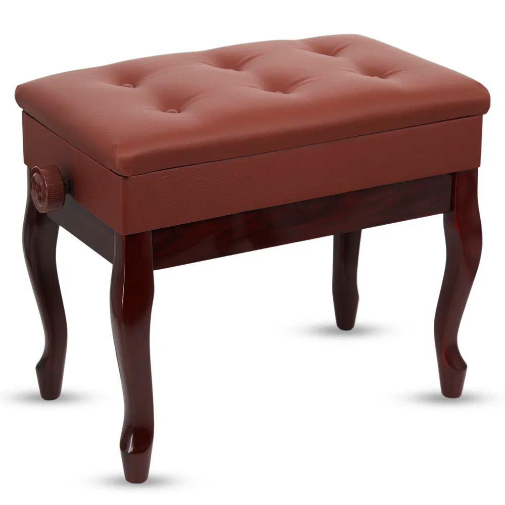 5 Core Piano Bench Wooden Height Adjustable Stool Heavy Duty Keyboard Seat with Storage image 21