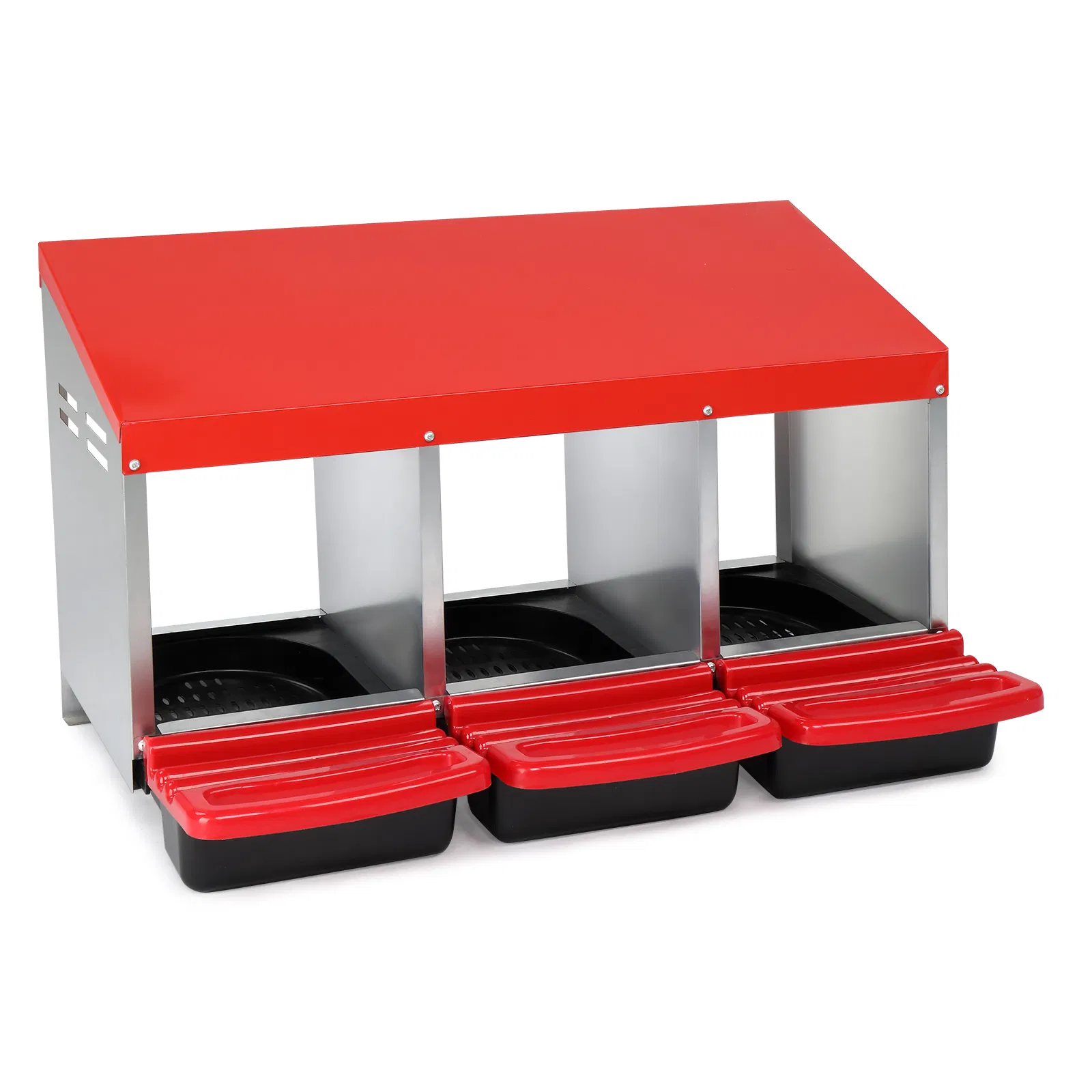 3 Compartment Roll Out Chicken Nesting Box with Plastic Basket, Egg Nest Box Chicken Laying Box Hens… image 6