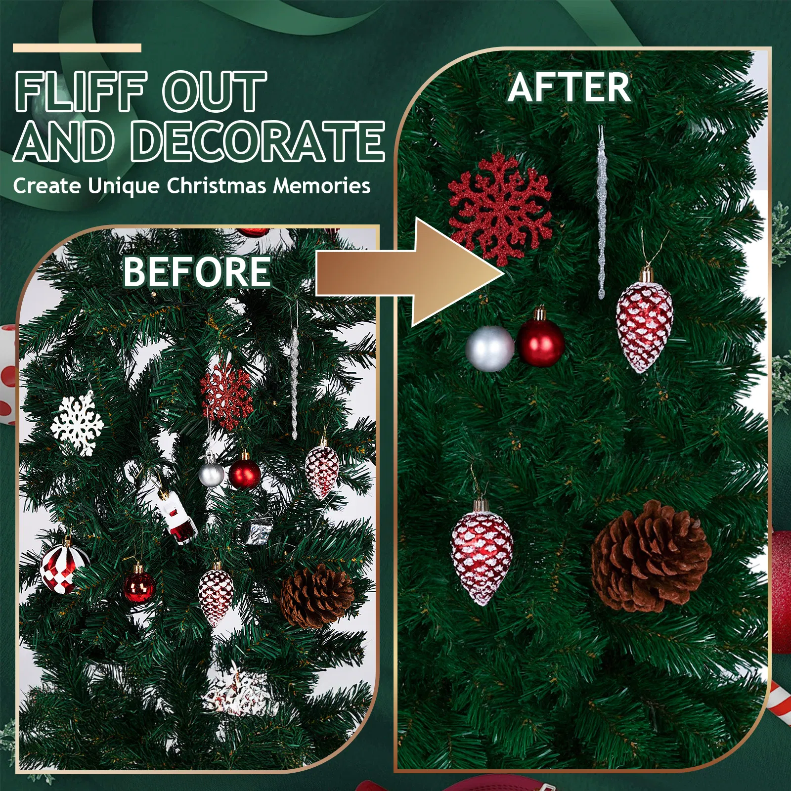 Christmas Artificial Tree Archway Decoration, Realistic PVC Holiday Tree Arch Frame for Outdoor Indoor… image 4