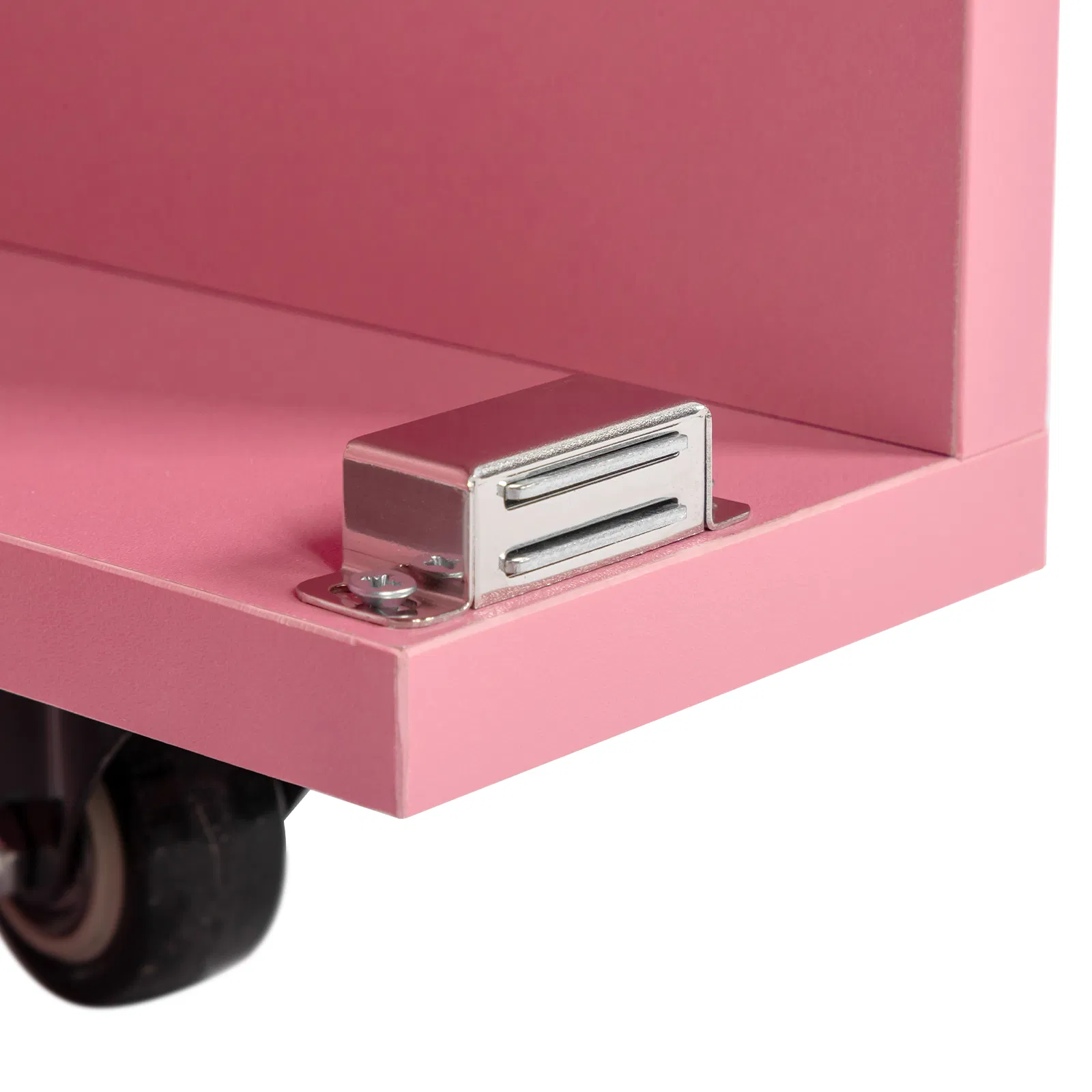 Nail Desk Folding Table, Pink MDF Manicure Station w/ 2 Drawers & 1 Door Cabinet for Nail Art Salon Home… image 10