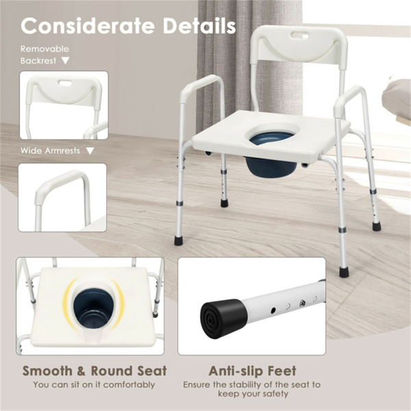 3-in-1 Heavy-Duty Commode Chair (34